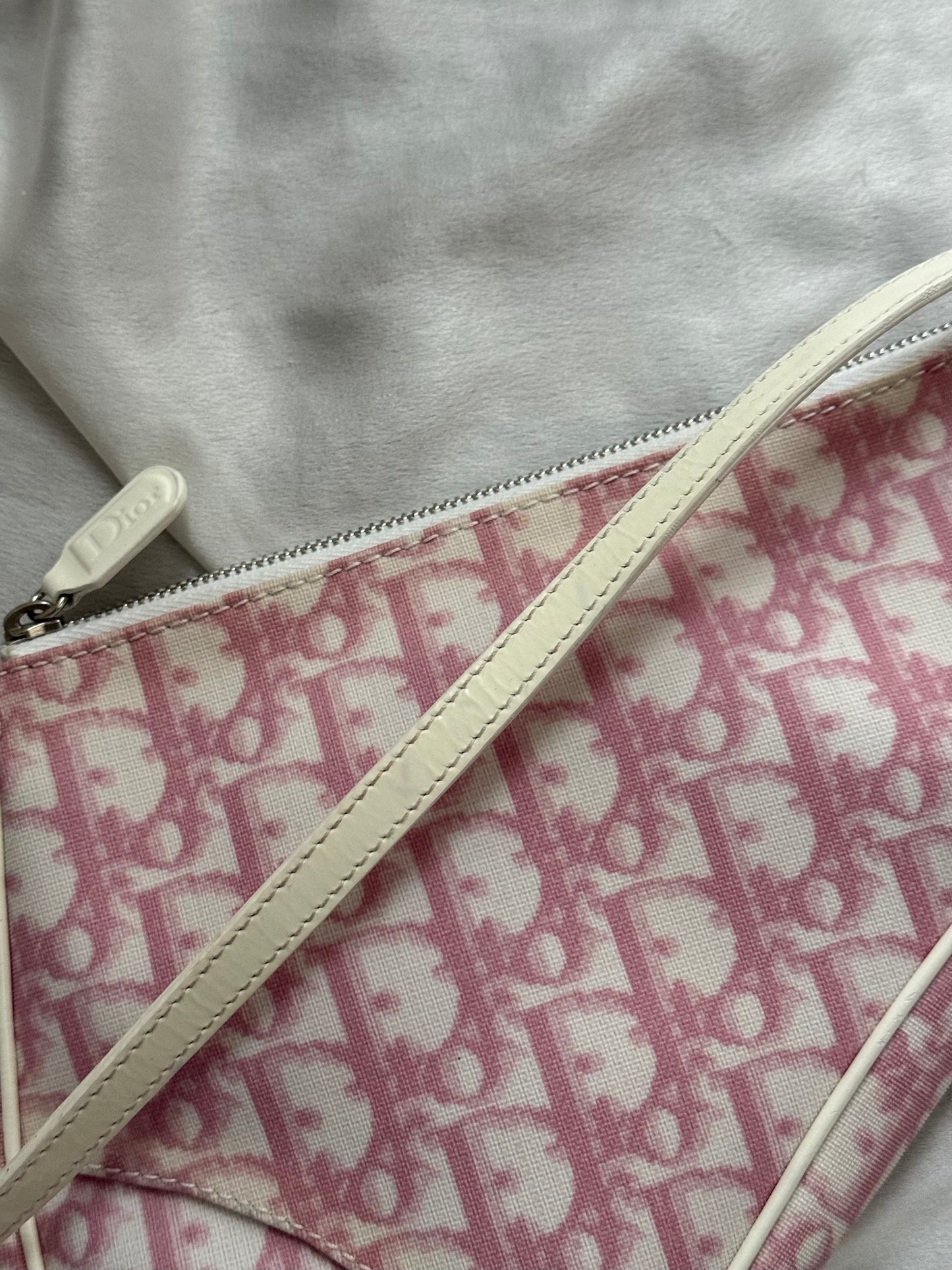 Dior mini saddle monogram rosa