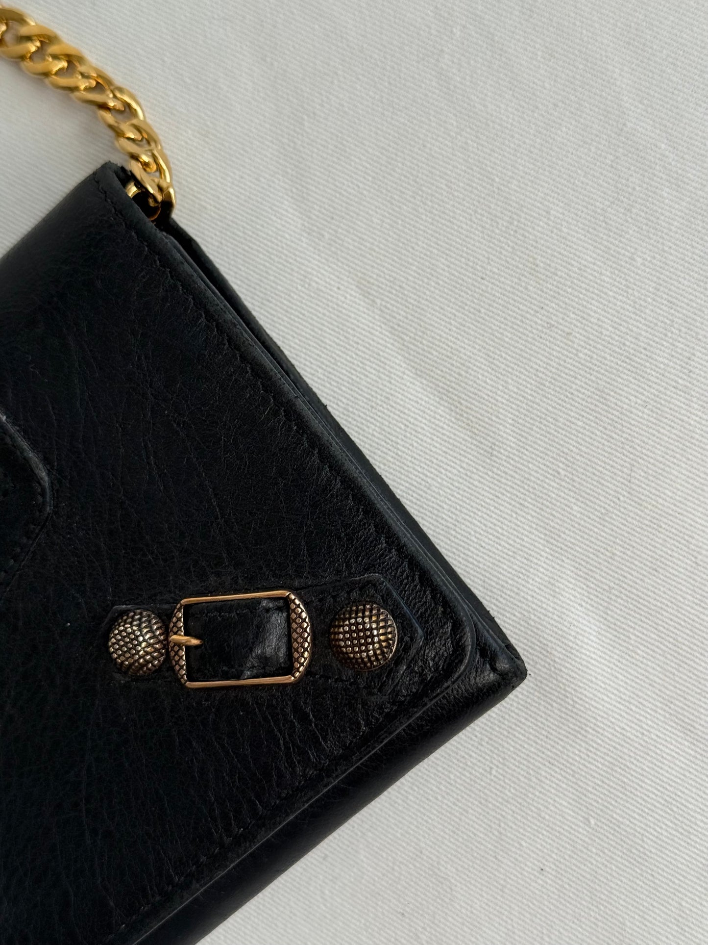 Balenciaga pochette portafoglio nero rose gold