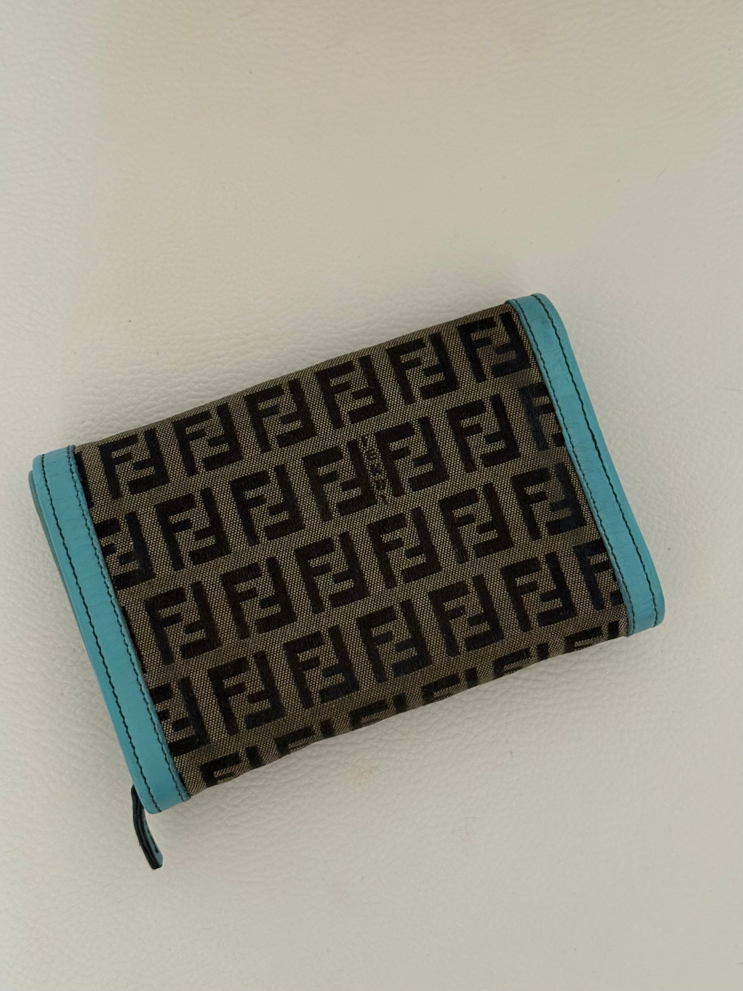 Fendi portafoglio zucchino turchese medio