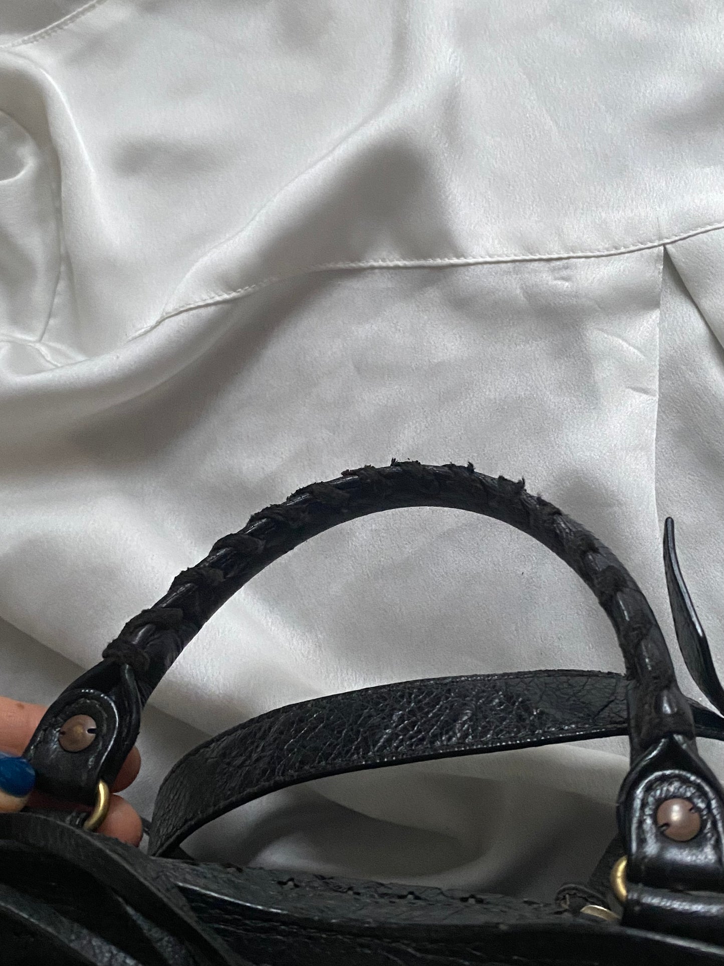 Balenciaga mini city stadium laser cut cross