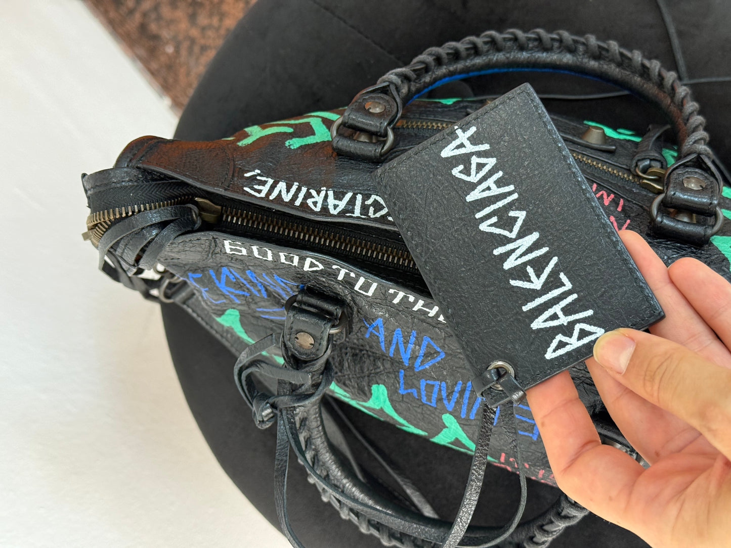 Balenciaga city graffiti small f/w 2018