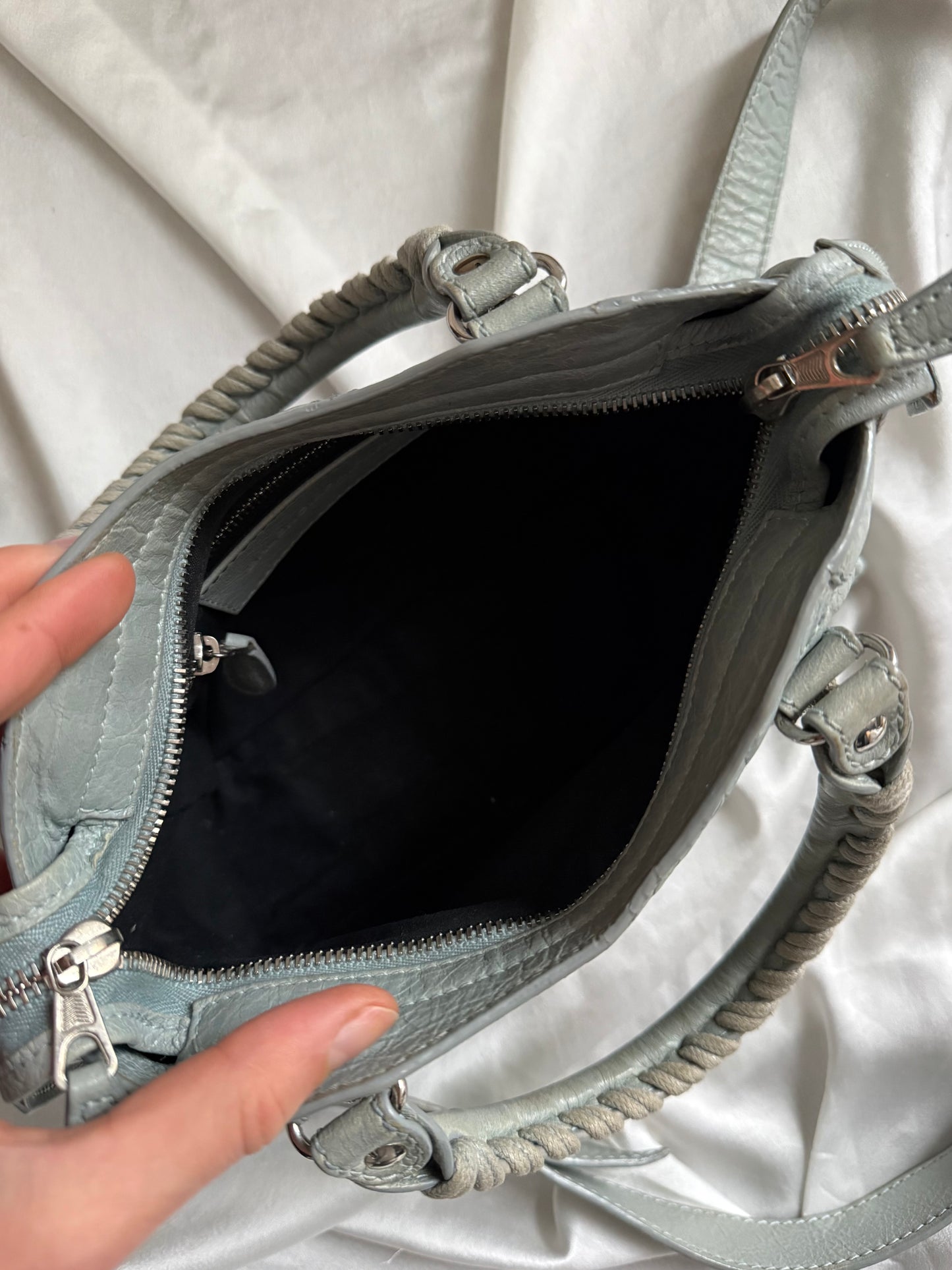 Balenciaga mini city bleu acier s/s 2013