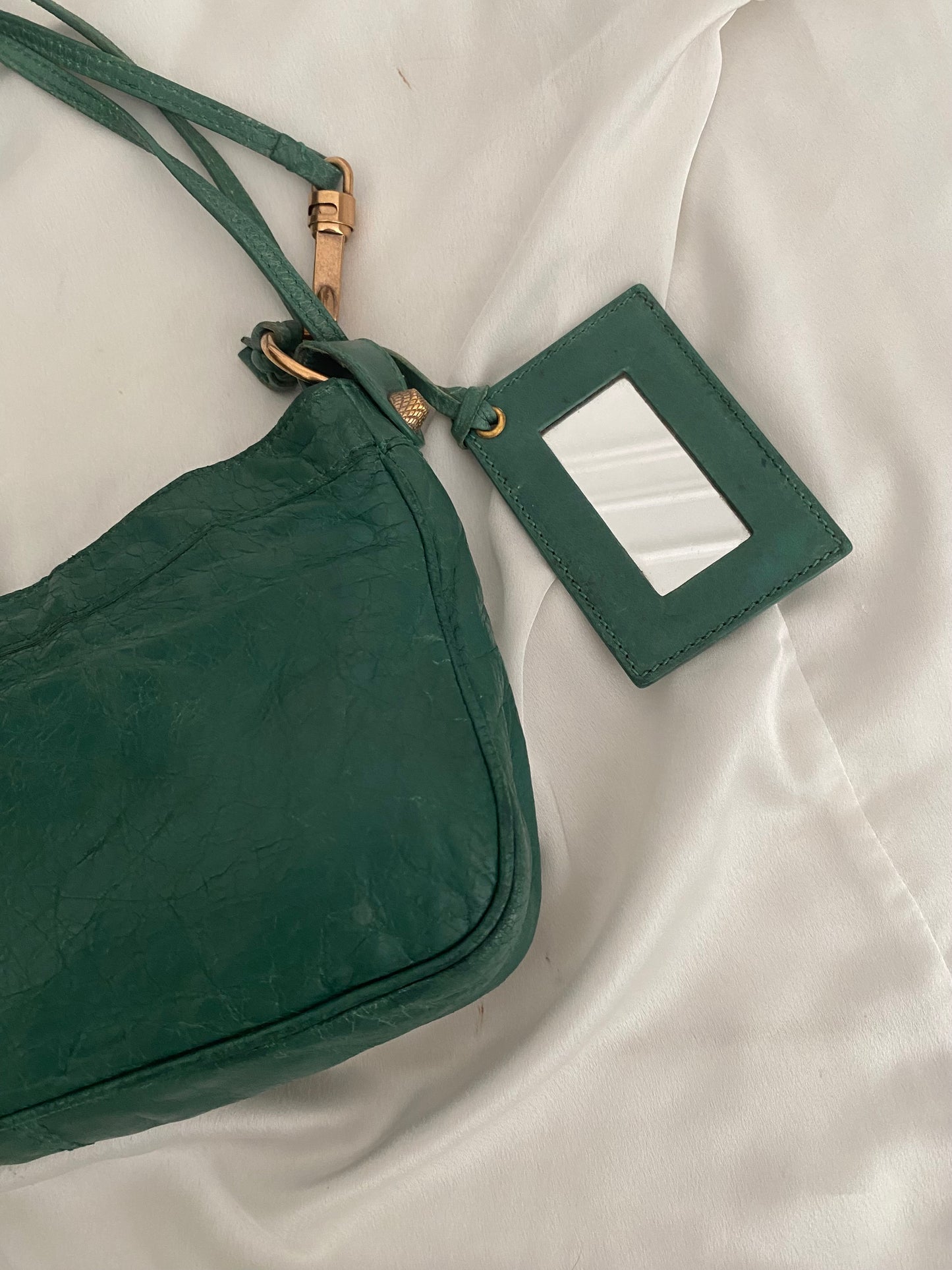 Balenciaga motocross 12 giant hip bag jade green