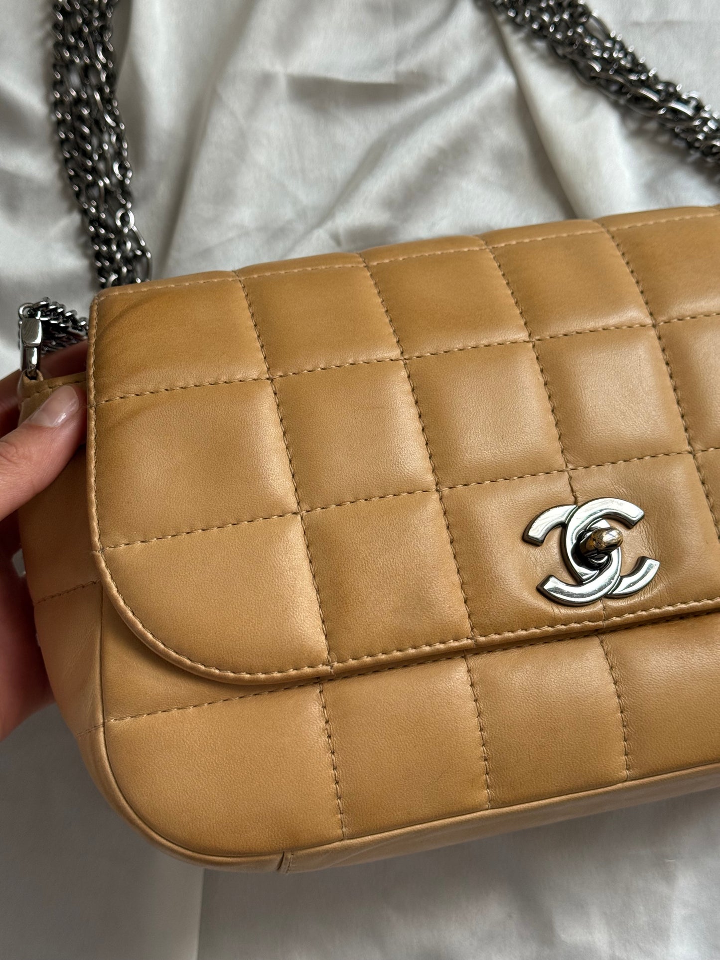 Chanel maxi chocolate bar 4 chains