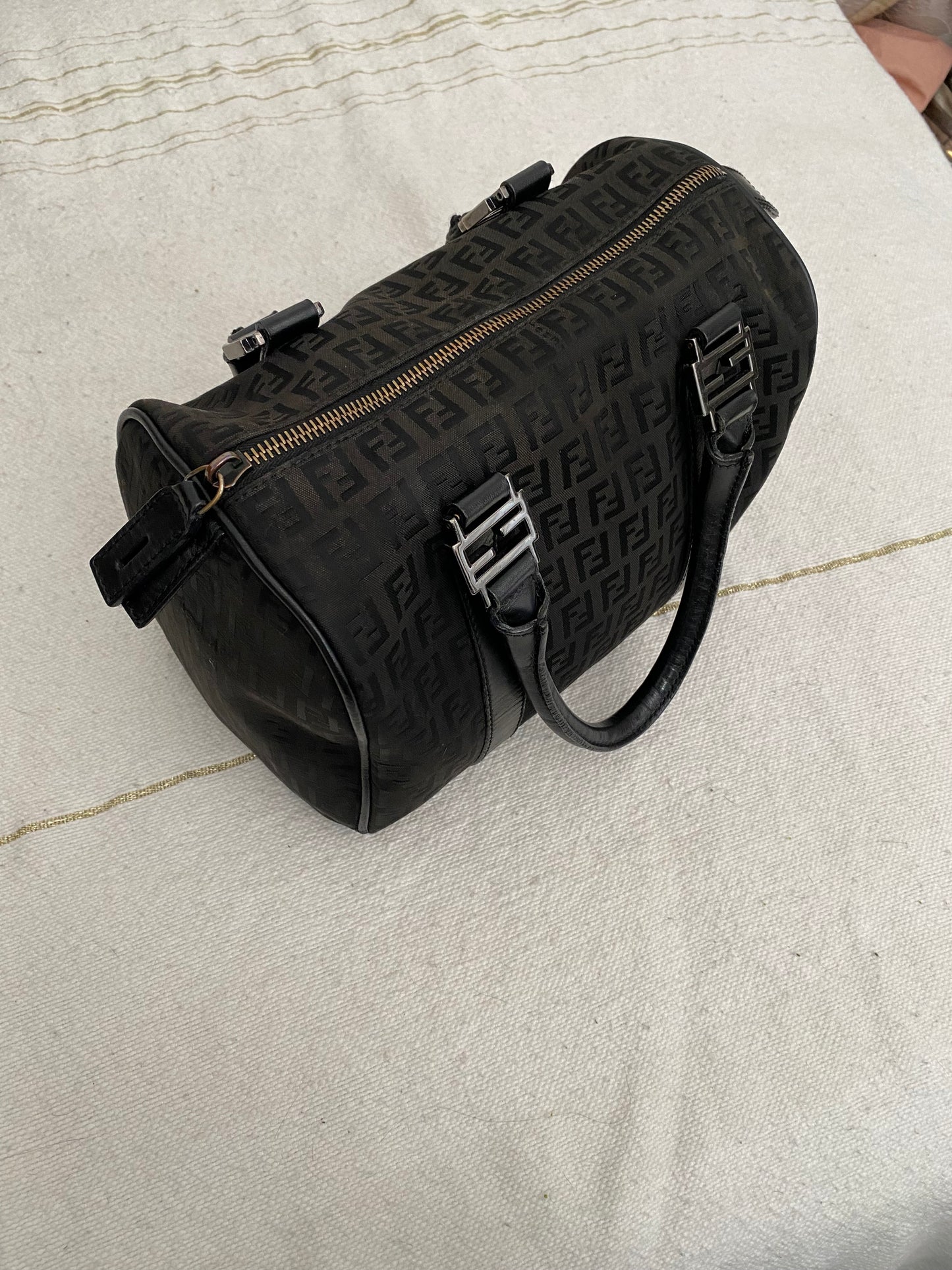 Fendi calfskin zucchini boston small