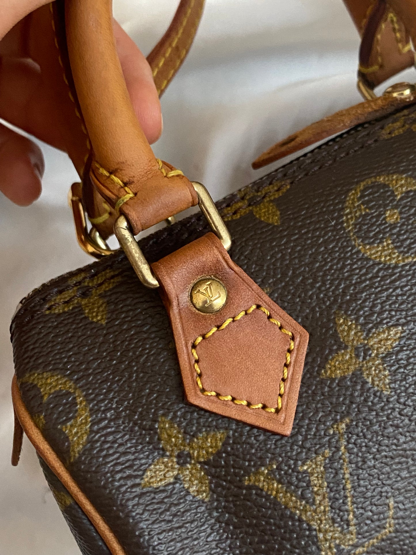 Louis Vuitton Nano Speedy monogram with shoulder strap