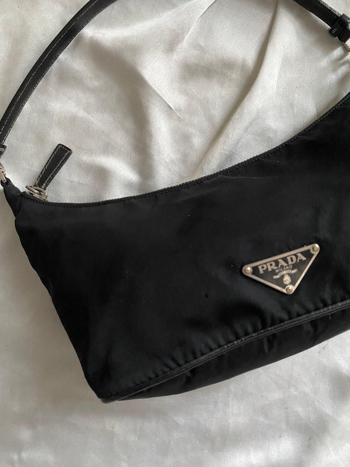 Prada spalla nylon e pelle