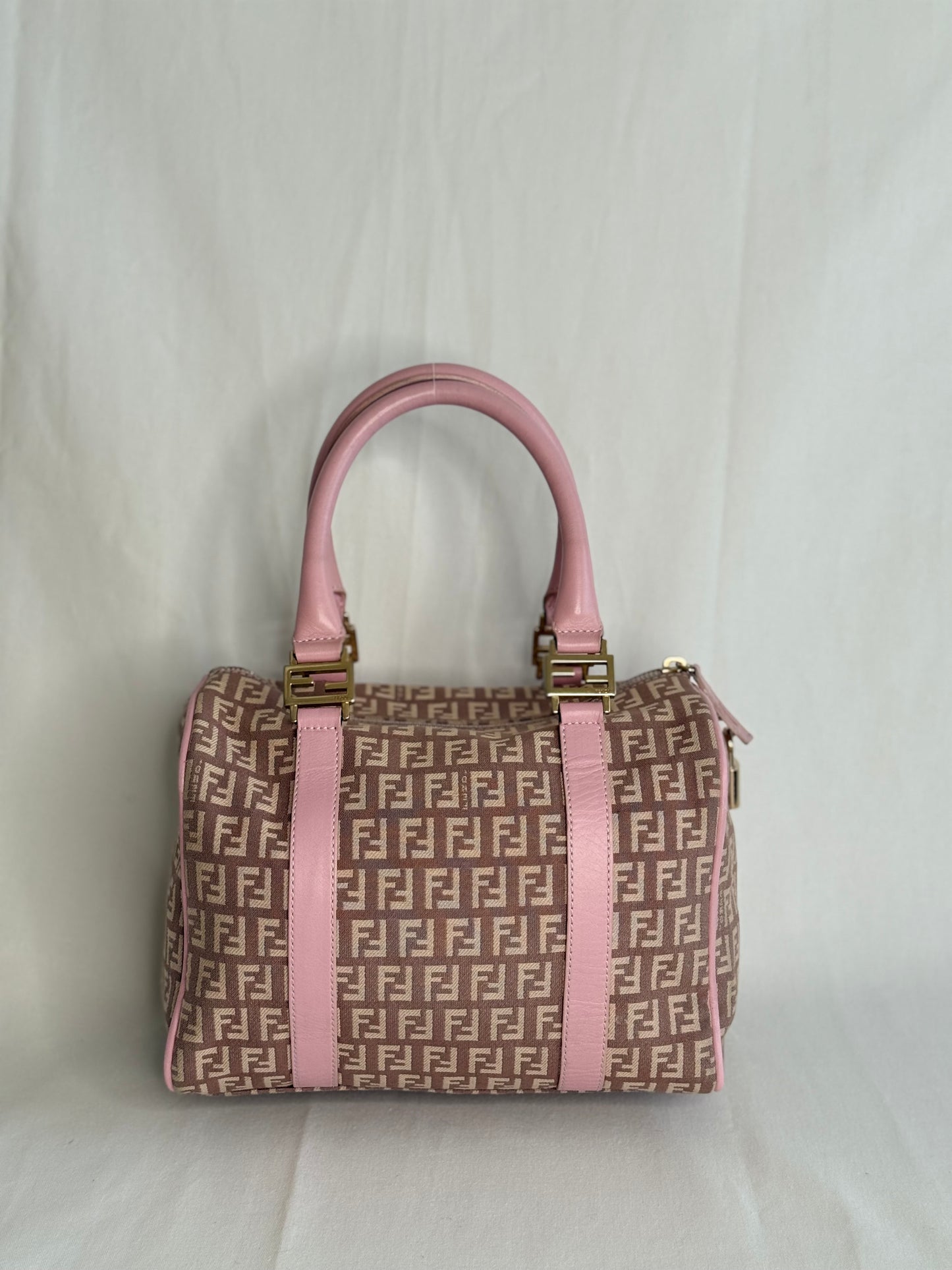 Bauletto Fendi small monogram zucchino rosa