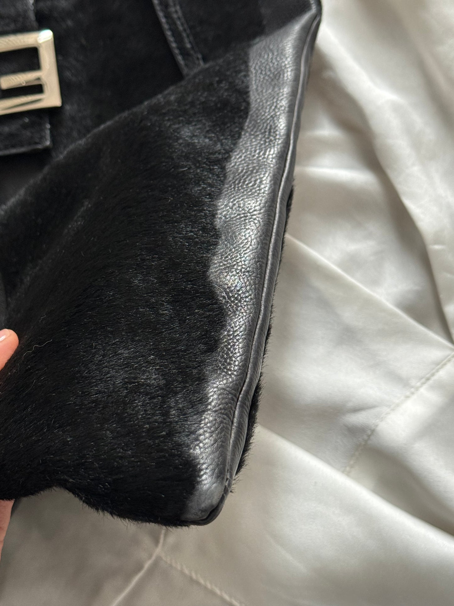 Fendi tote patchwork in vitello e cavallino