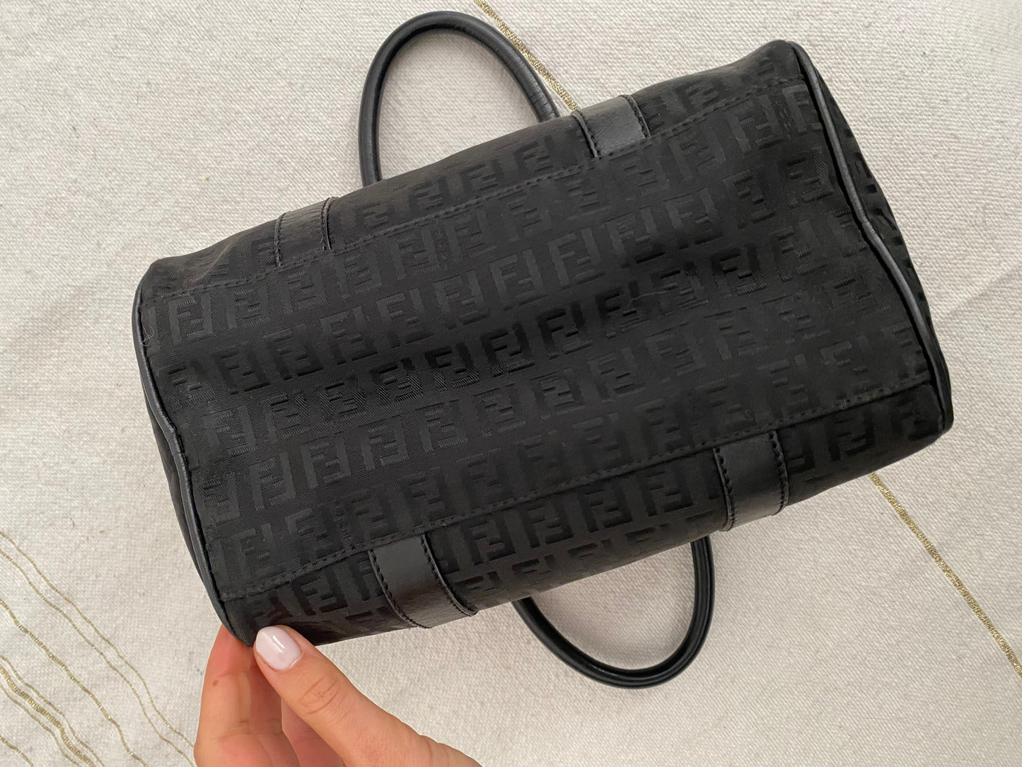 Fendi calfskin zucchini boston small