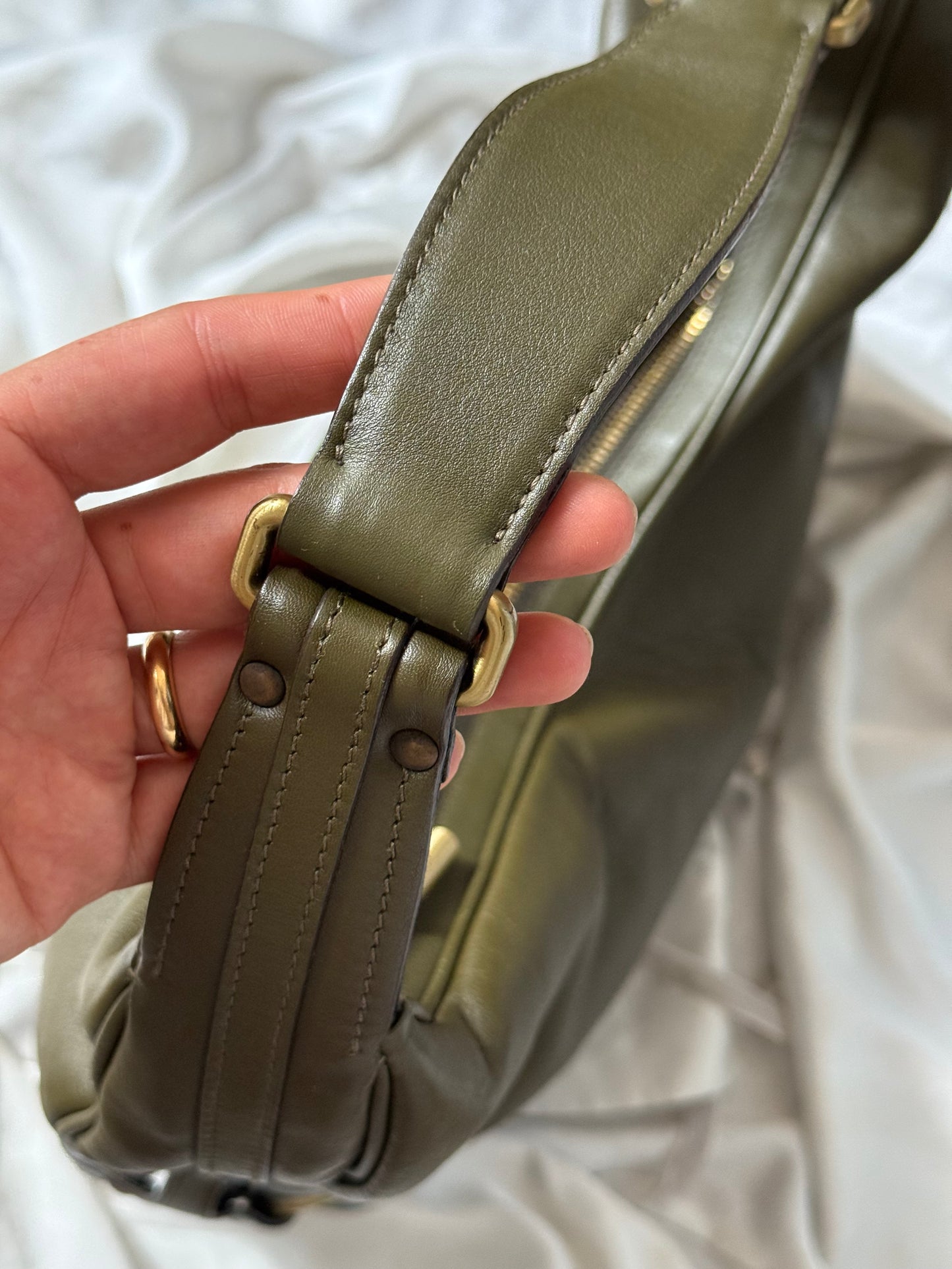 Burberry hobo olive green