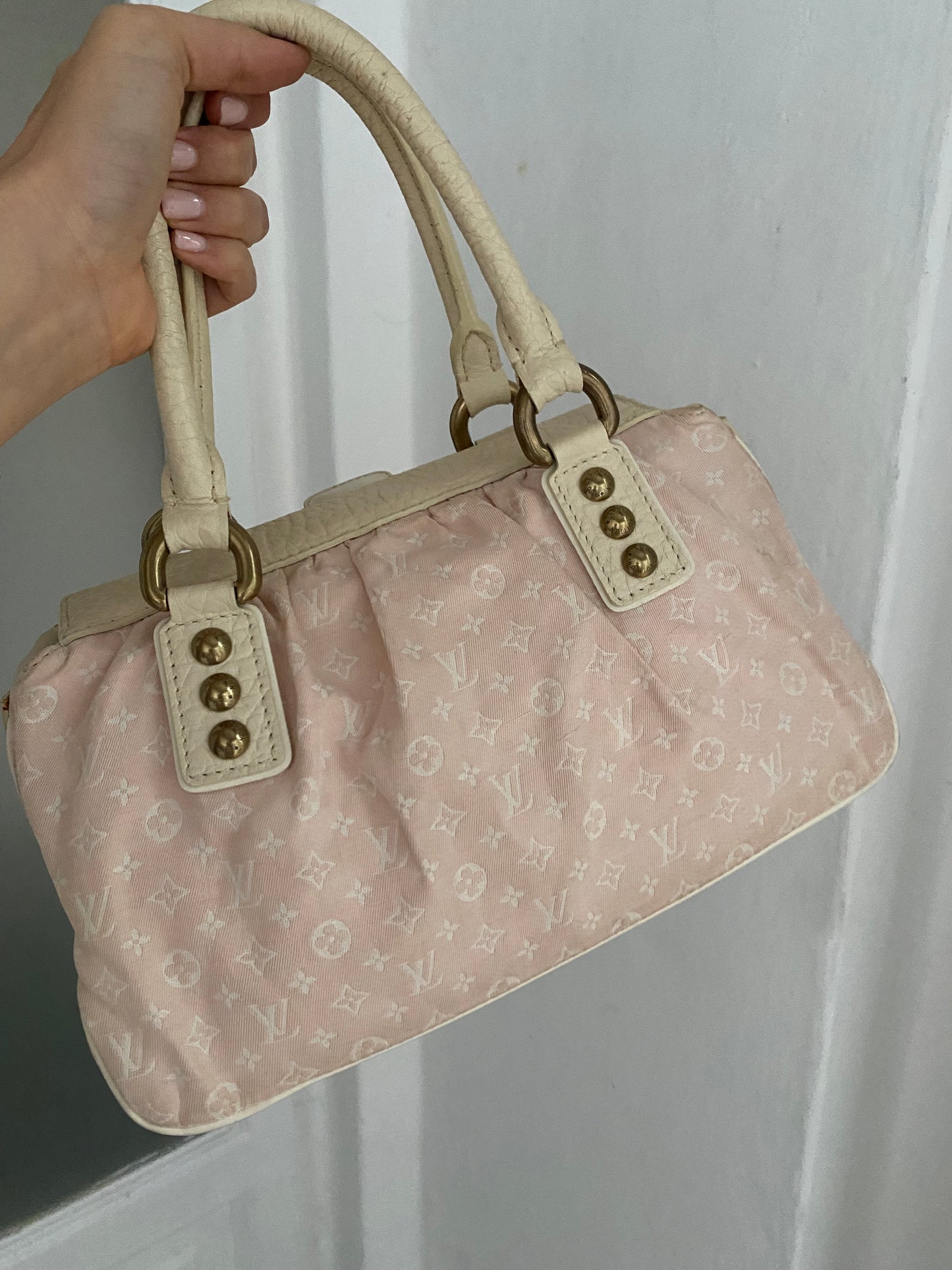 Louis Vuitton Mini Lin Trapeze PM pink denim
