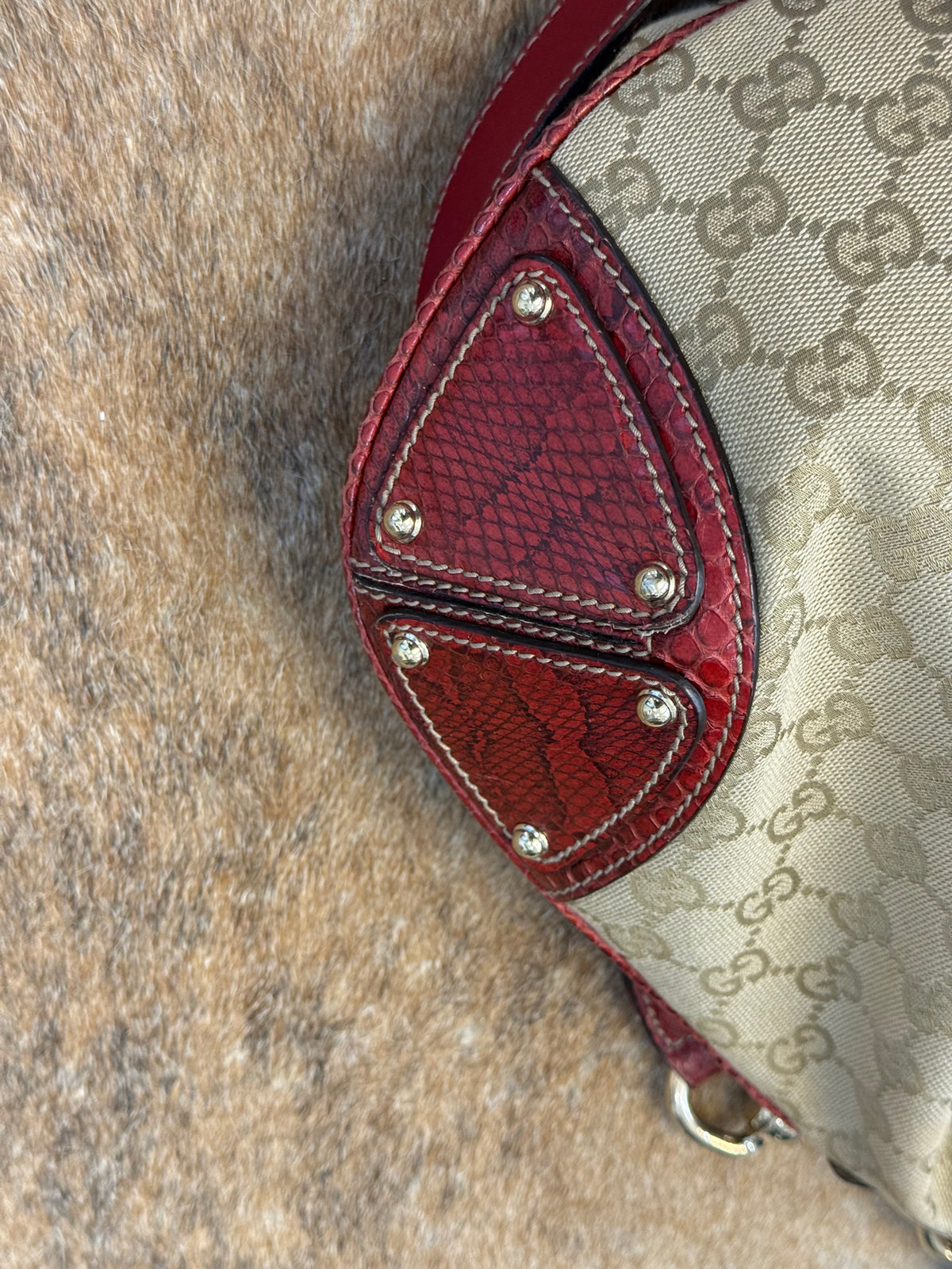 Gucci Indy red python and monogram s/s 2007