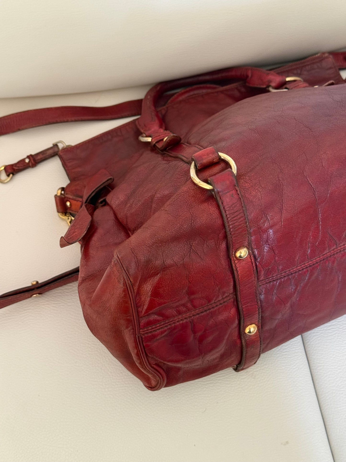 Miu miu bow bag borgogna