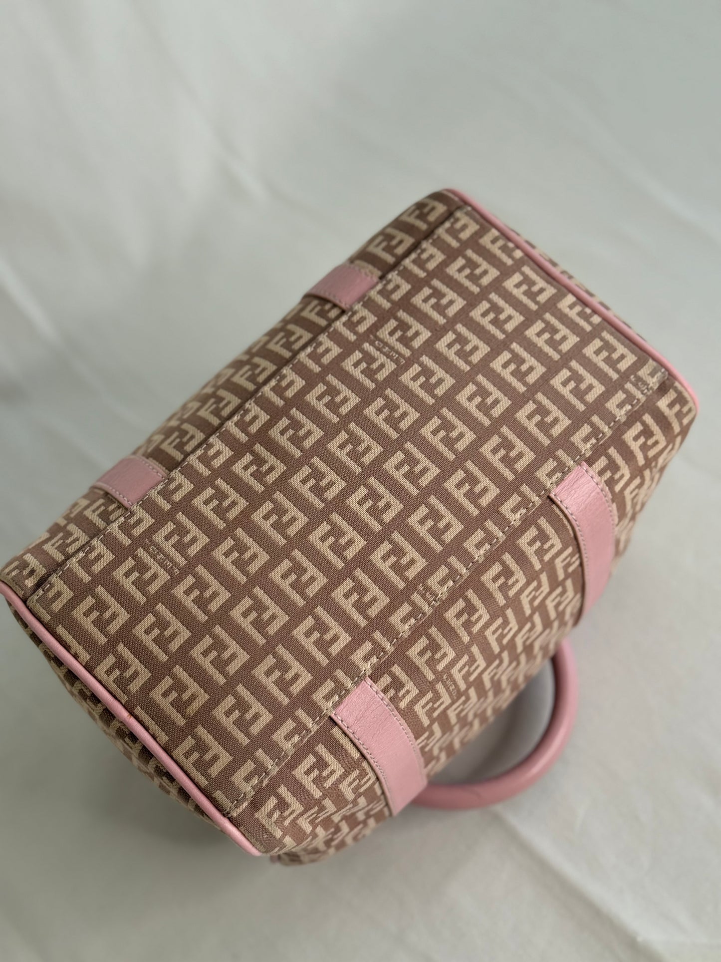 Bauletto Fendi small monogram zucchino rosa