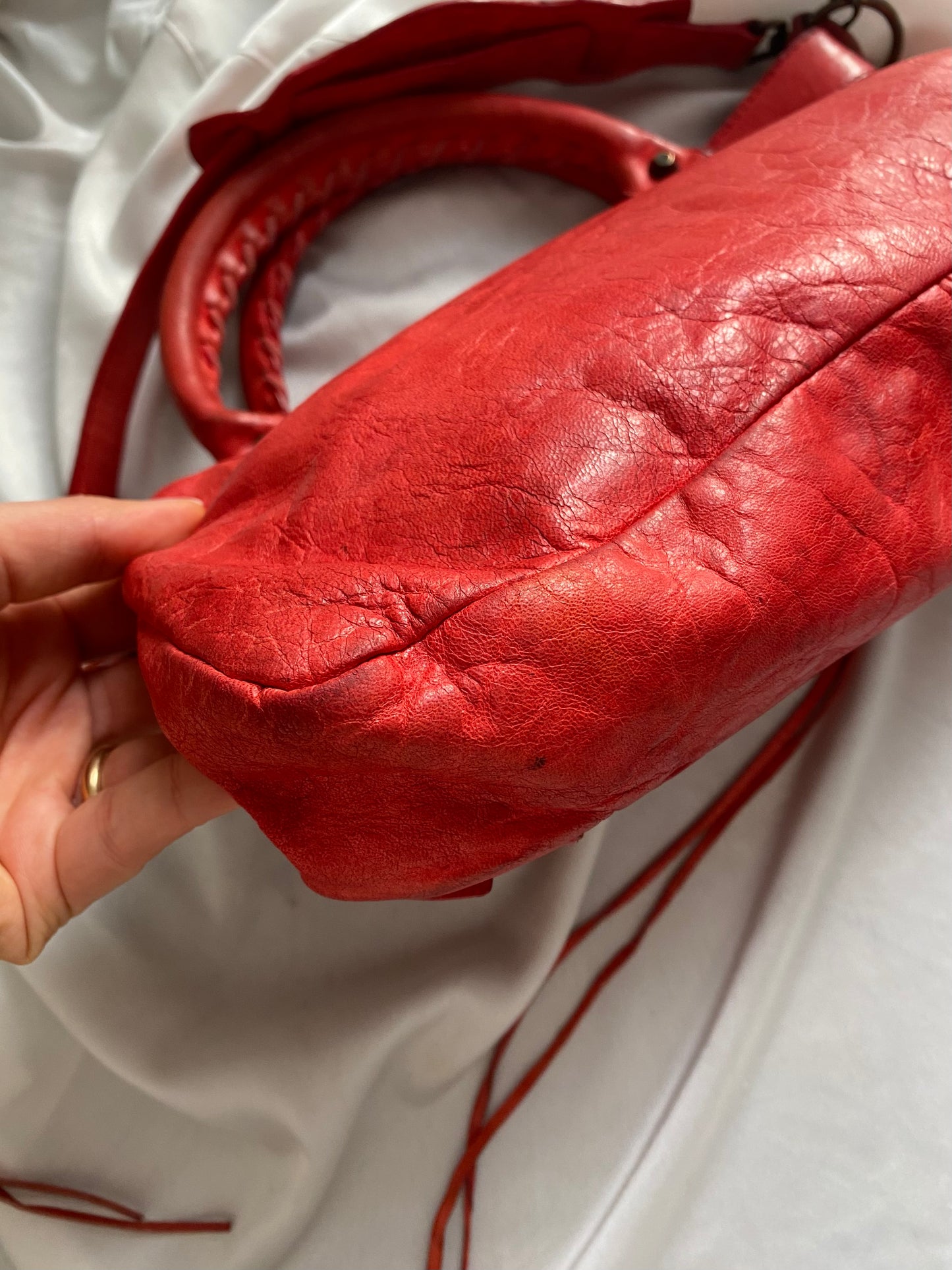 Balenciaga first cherry red