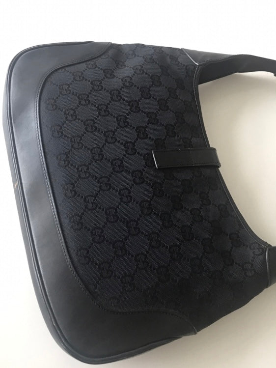 Gucci Jackie monogram black gold hardware era Tom Ford