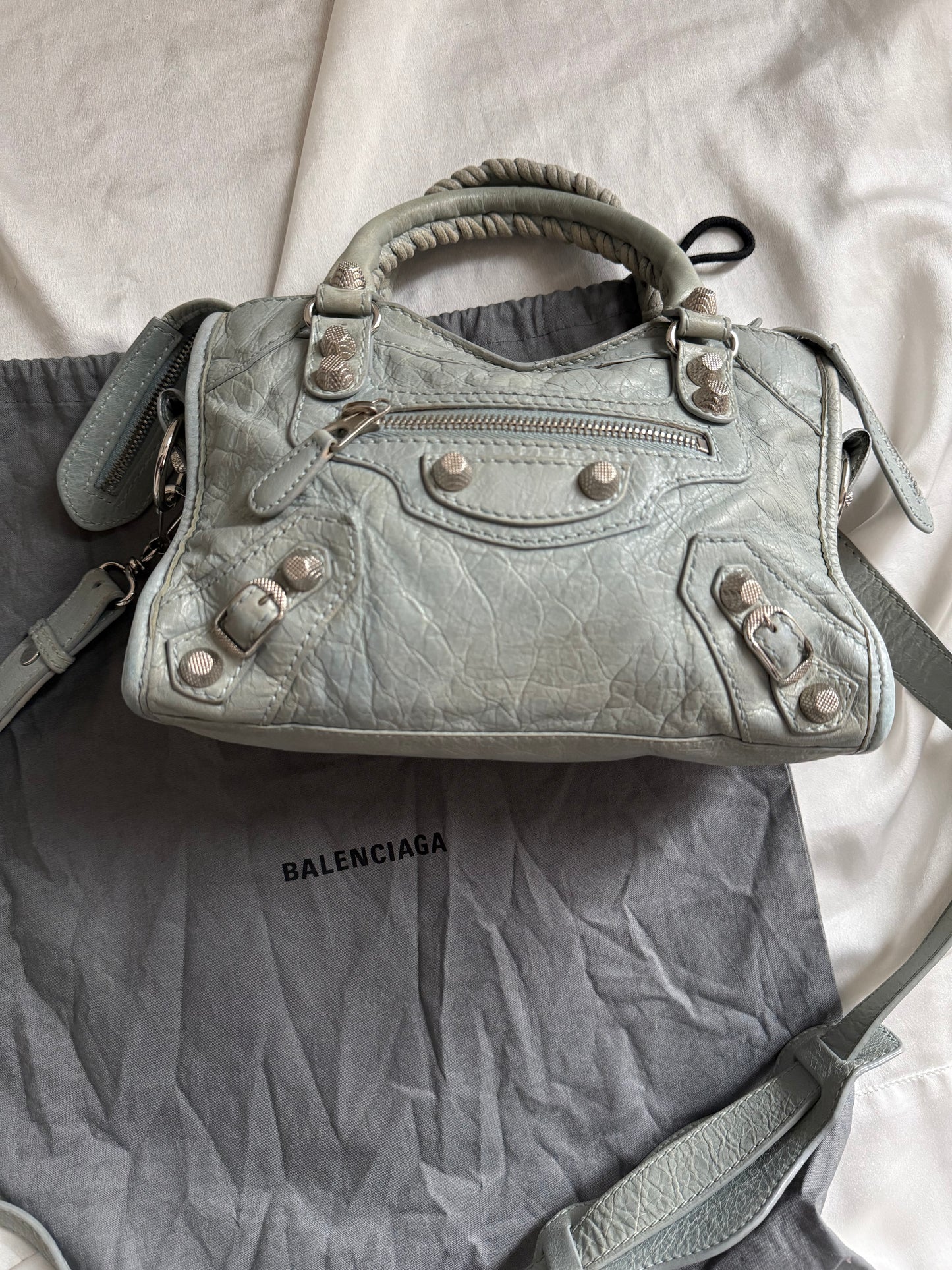 Balenciaga mini city bleu acier s/s 2013