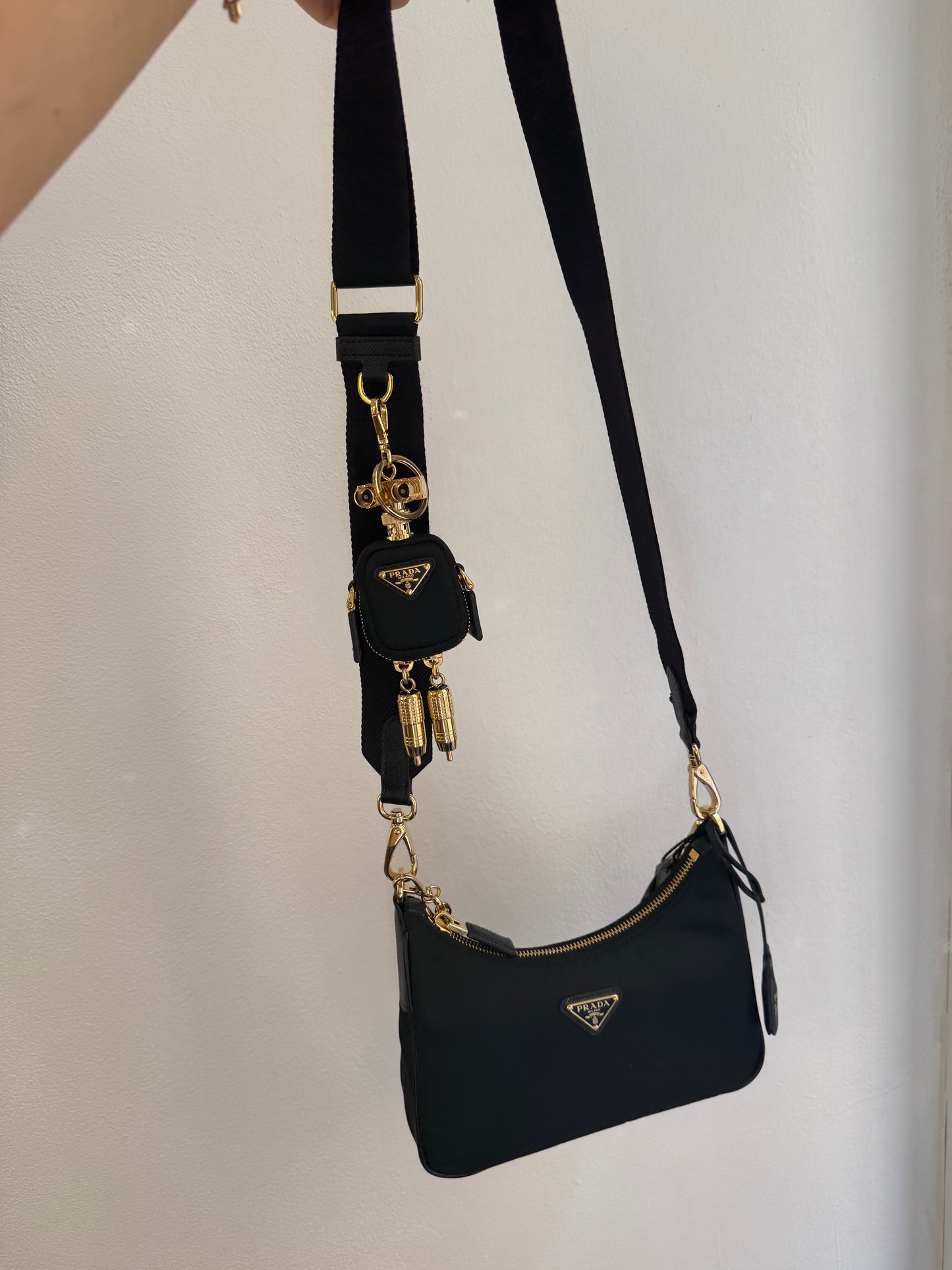 Prada re-edition 2005 robot charm black