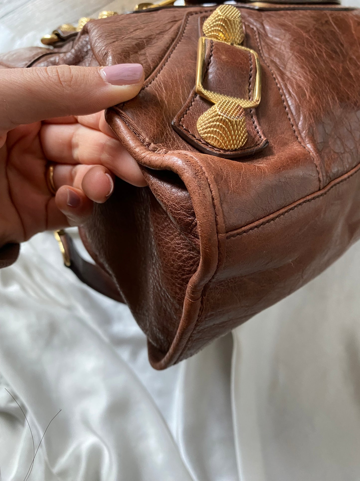 Balenciaga city chataigne giant hw gold