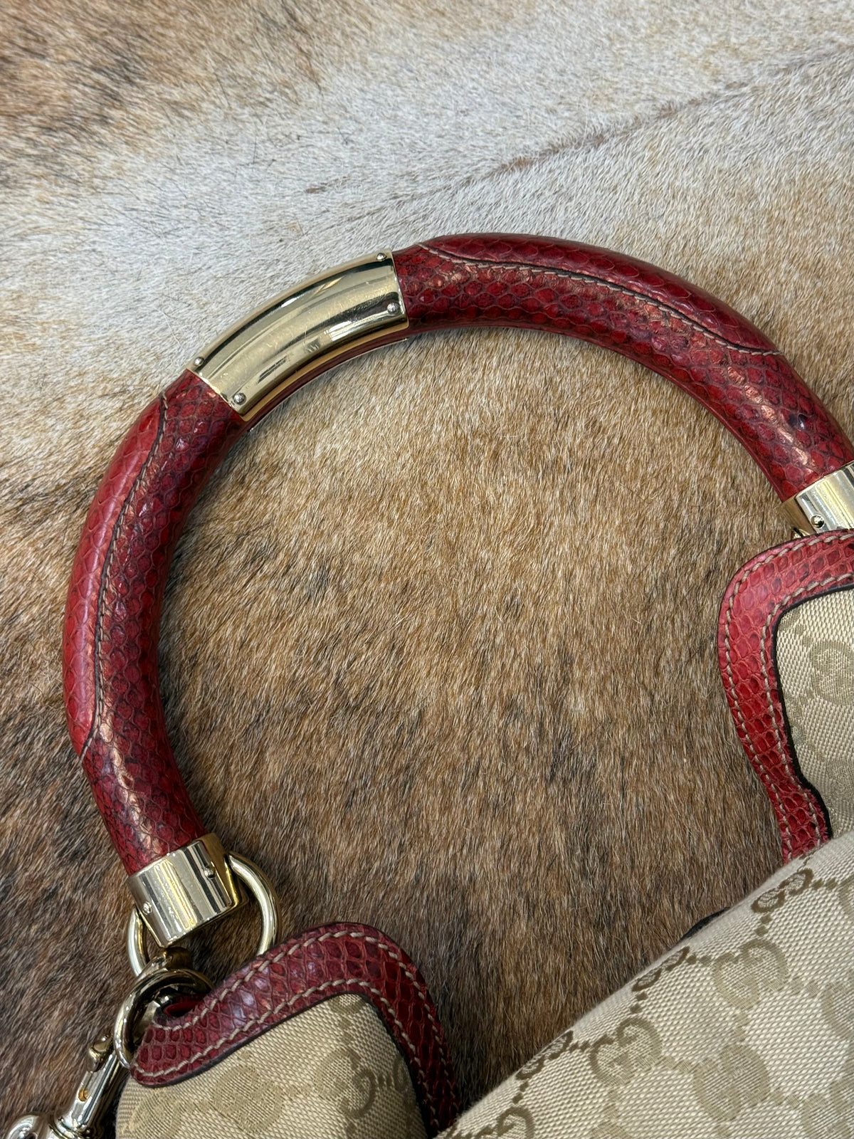 Gucci Indy red python and monogram s/s 2007