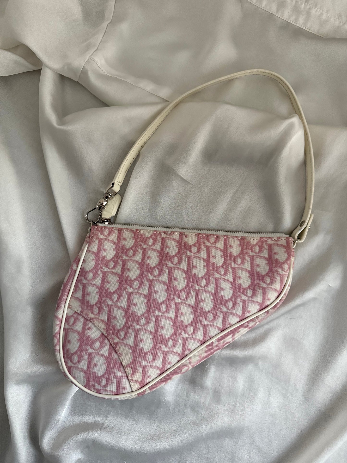 Dior mini saddle monogram rosa