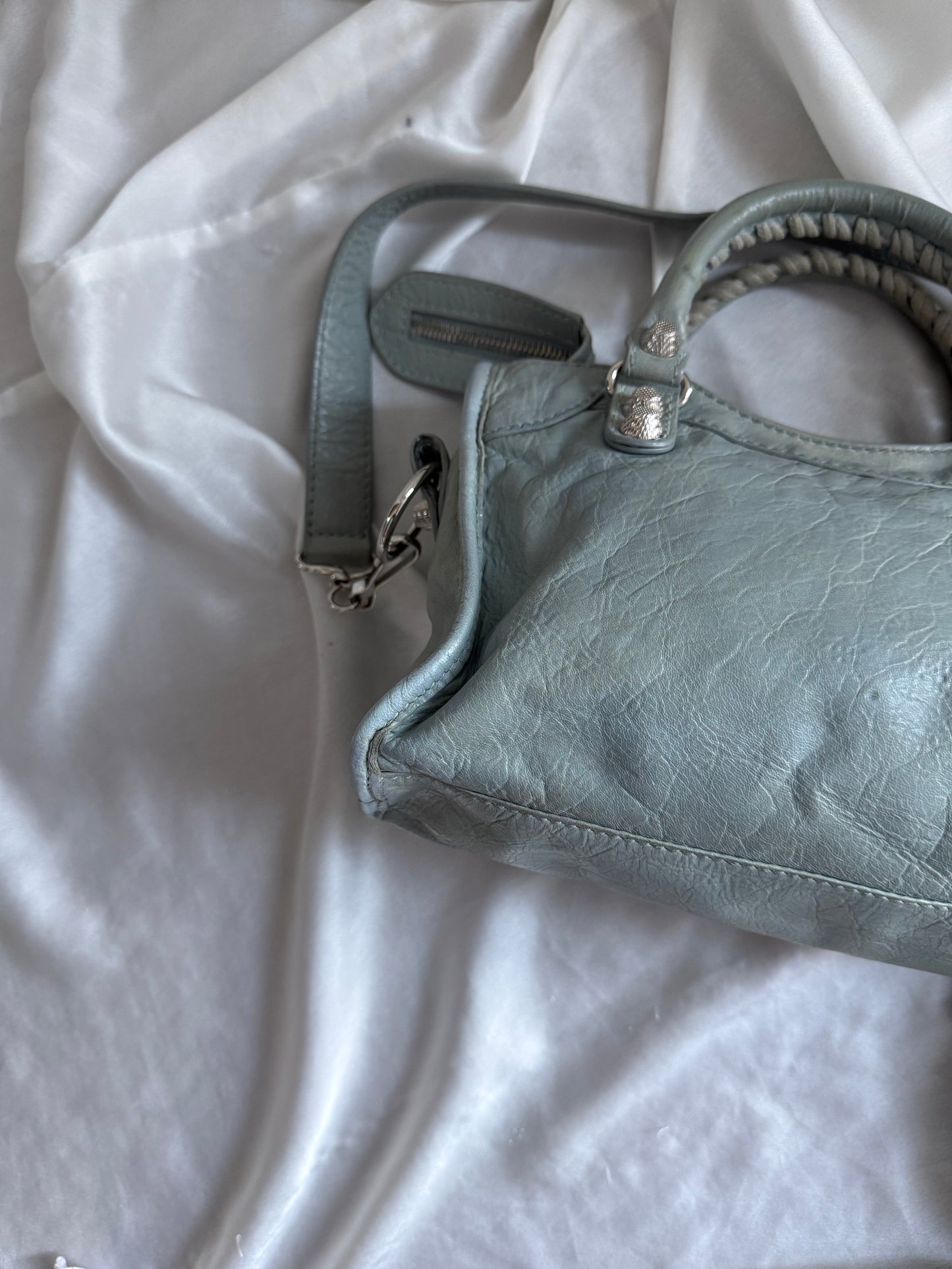 Balenciaga mini city bleu acier s/s 2013