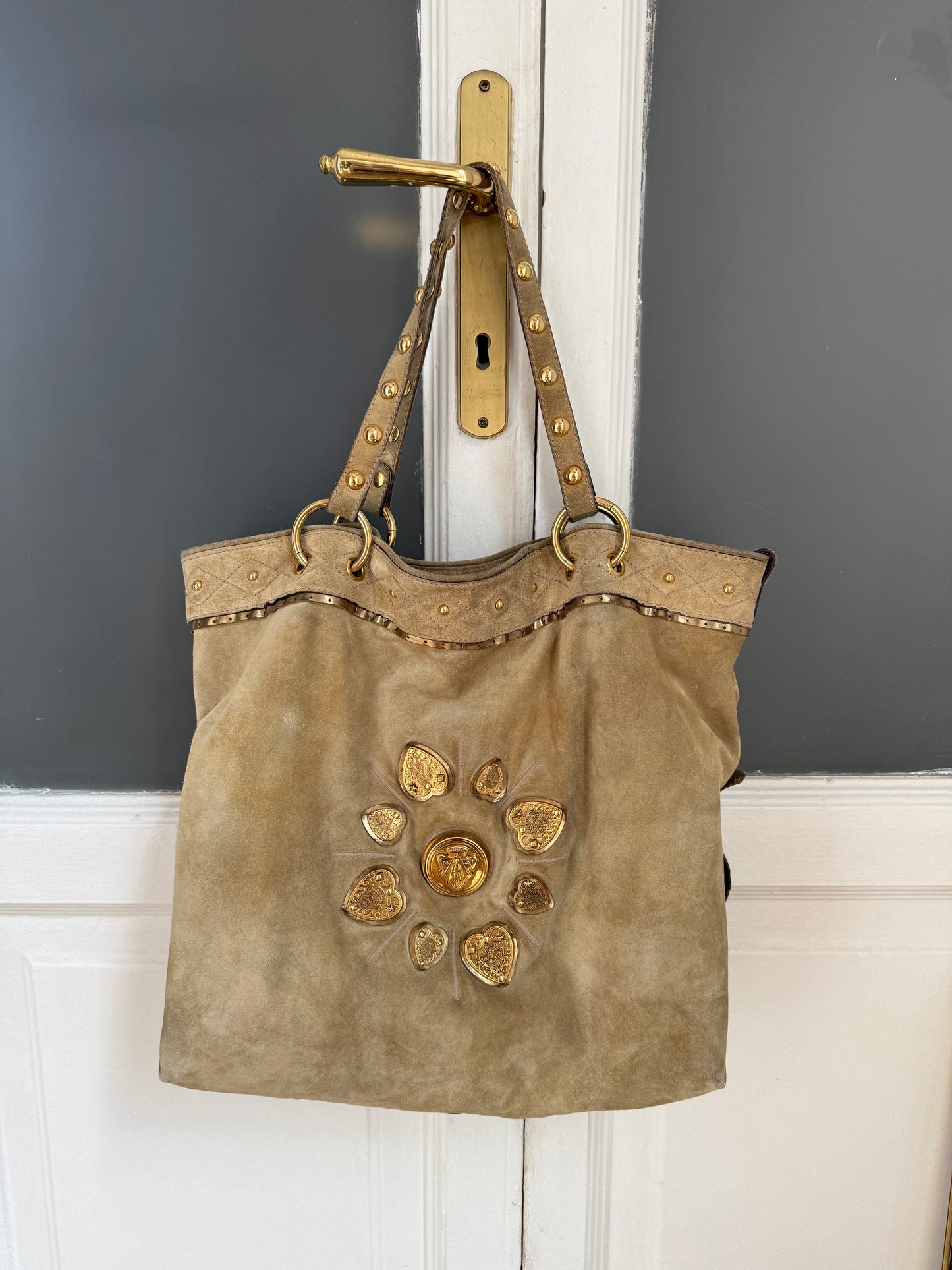 Gucci Irina tote in camoscio beige
