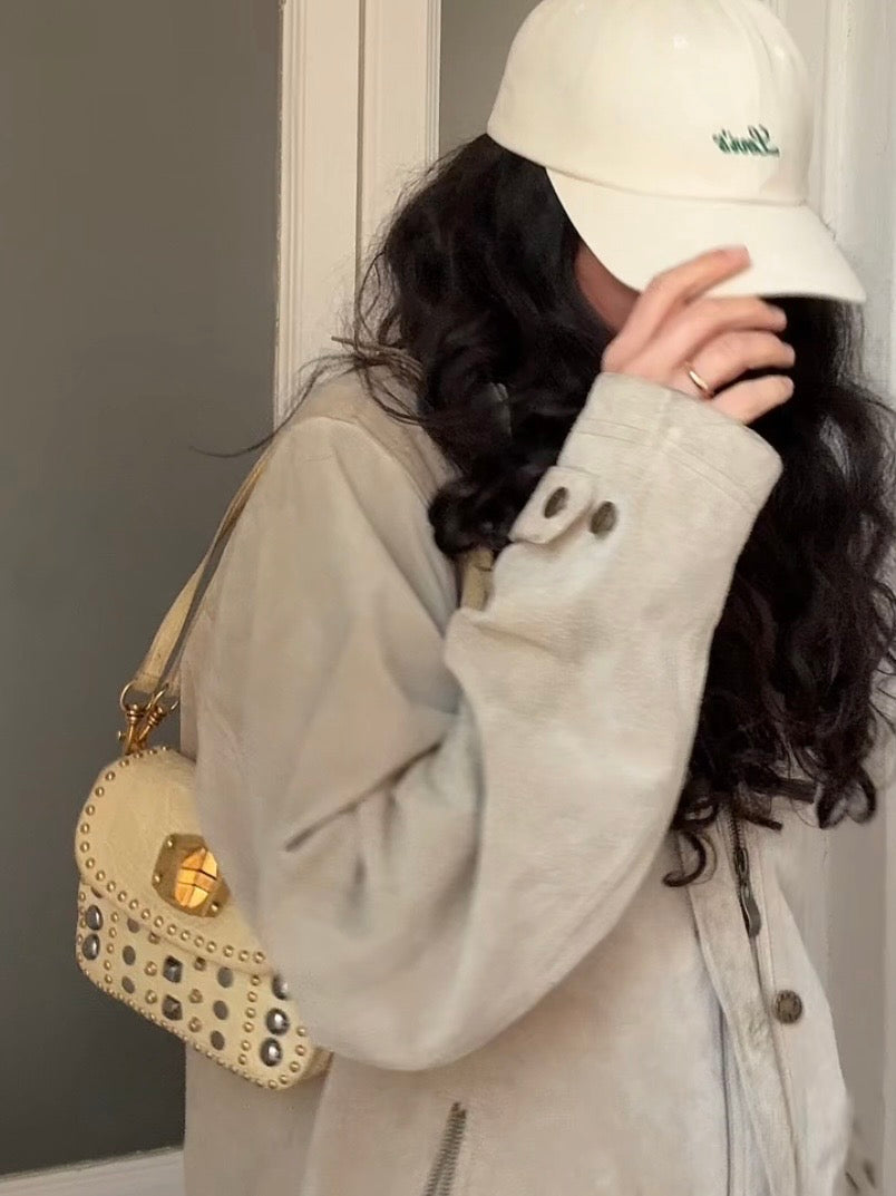 Miu Miu studded crossbody beige