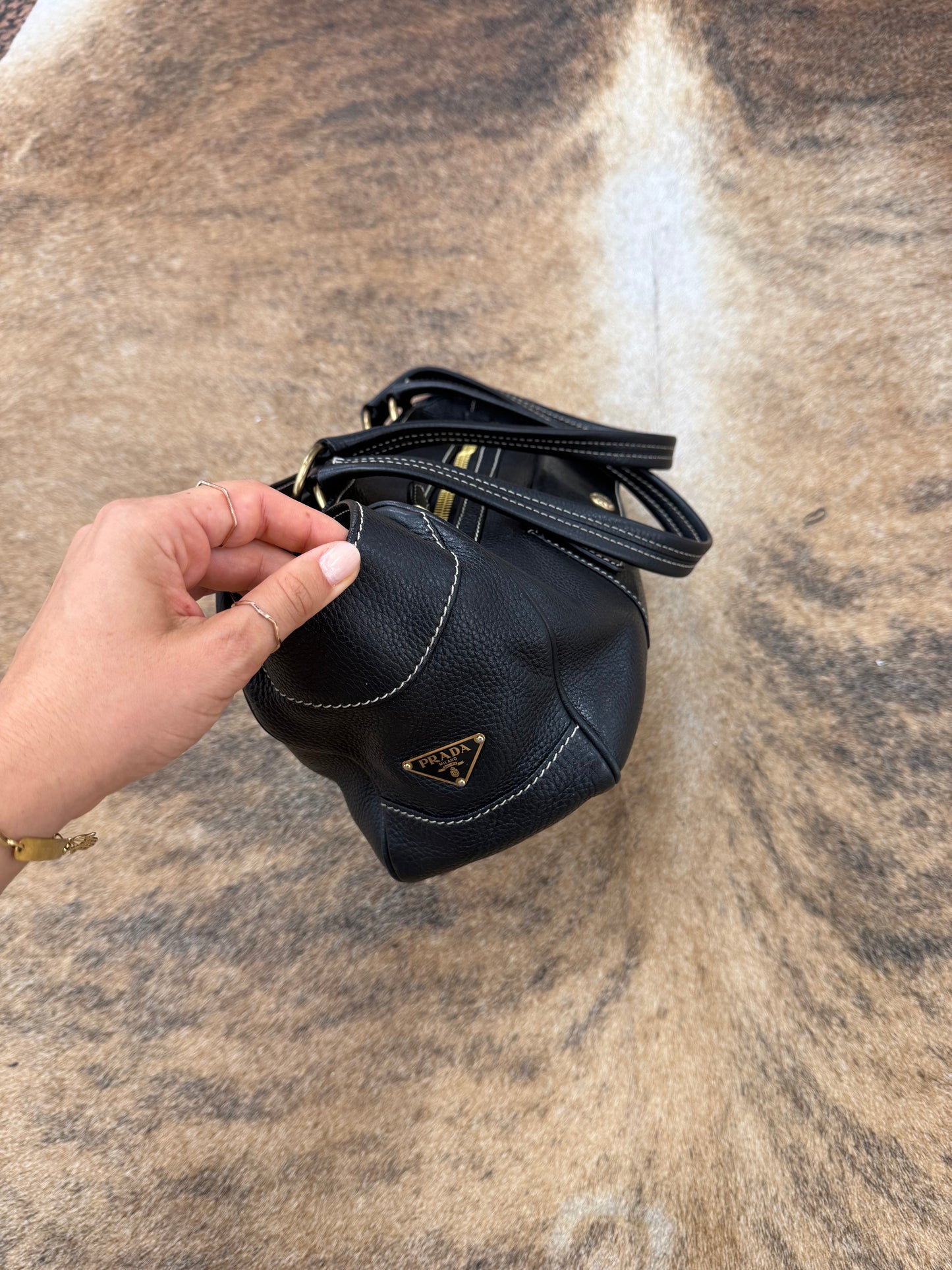 Prada double pocket black