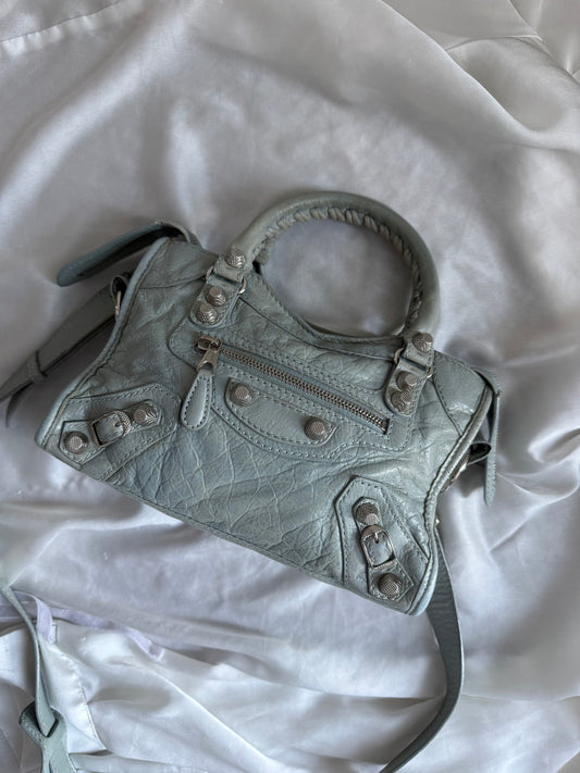 Balenciaga mini city bleu acier s/s 2013