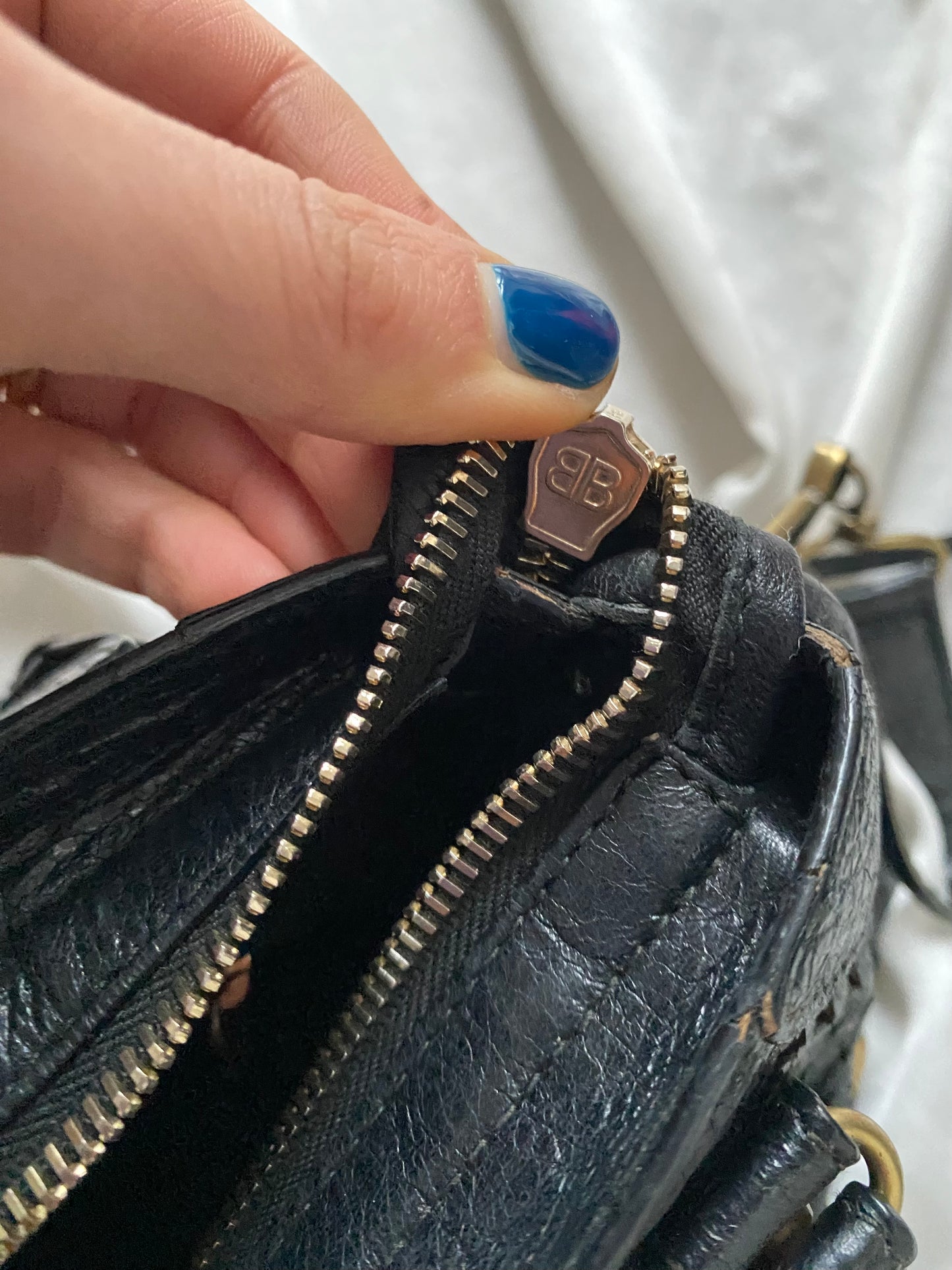 Balenciaga mini city stadium laser cut cross