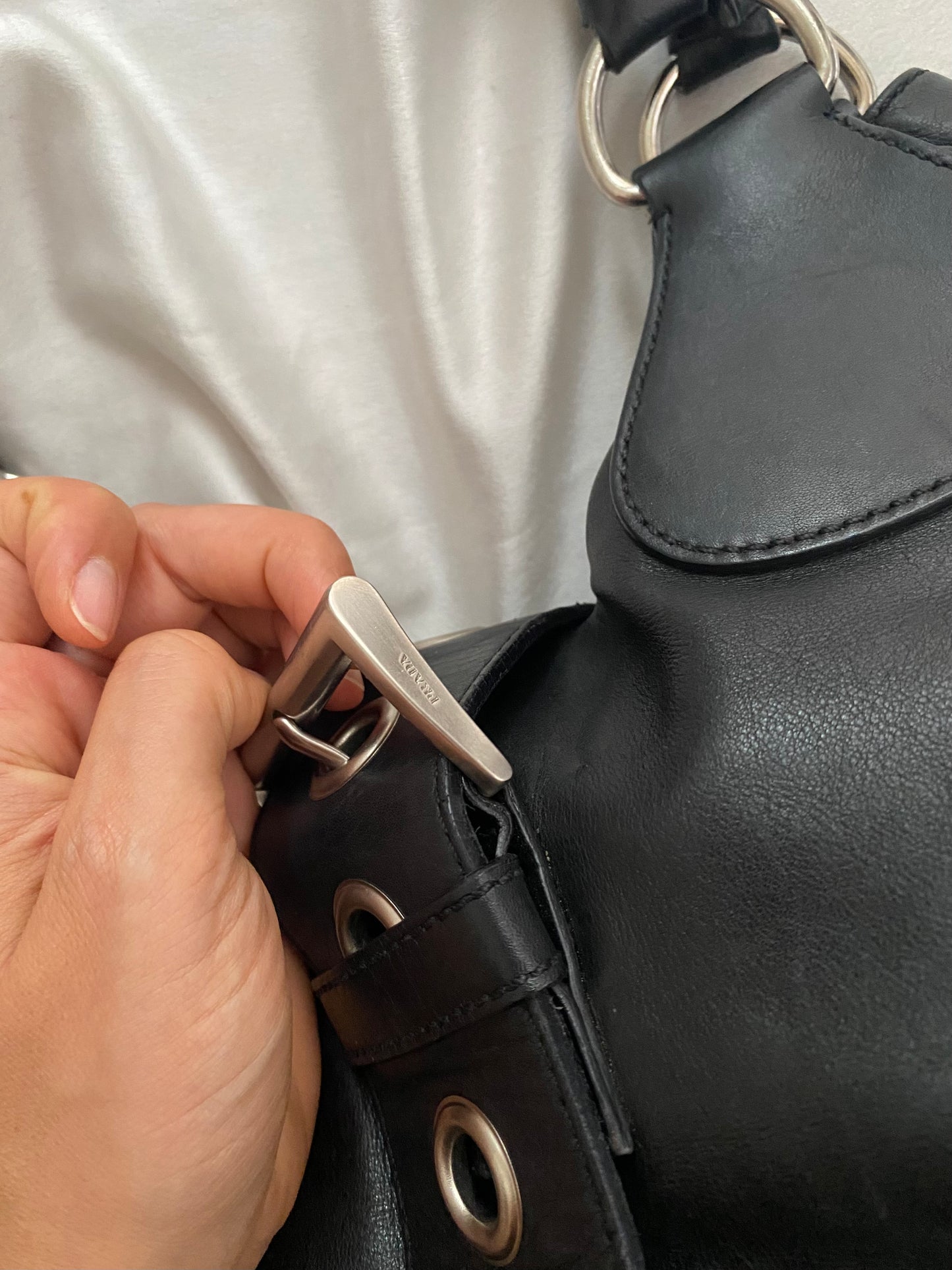 Prada Moon black leather