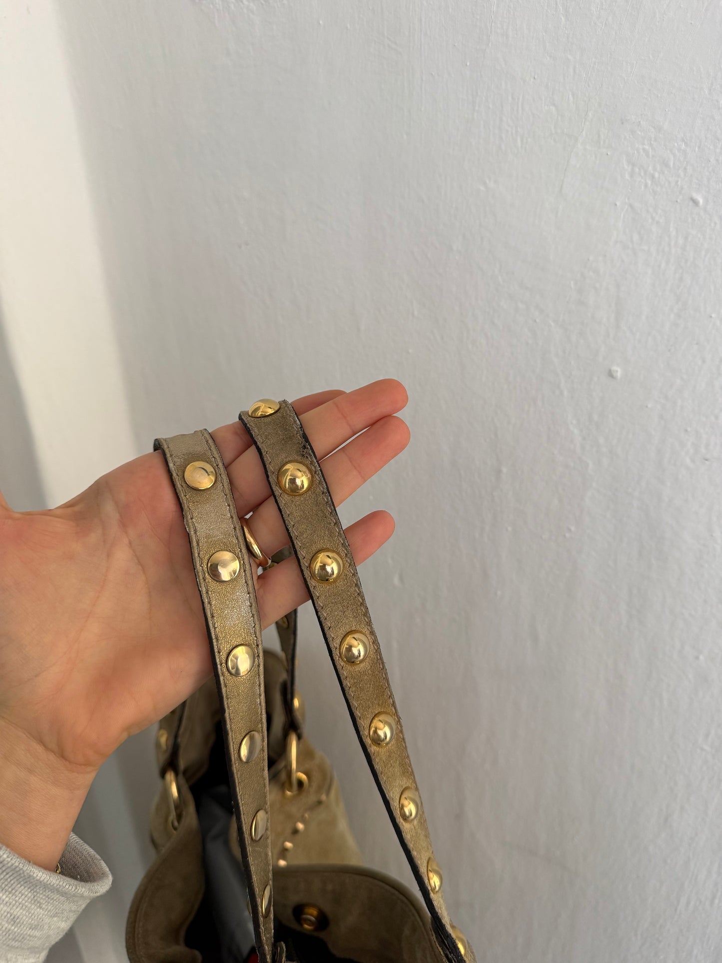 Gucci Irina tote in camoscio beige