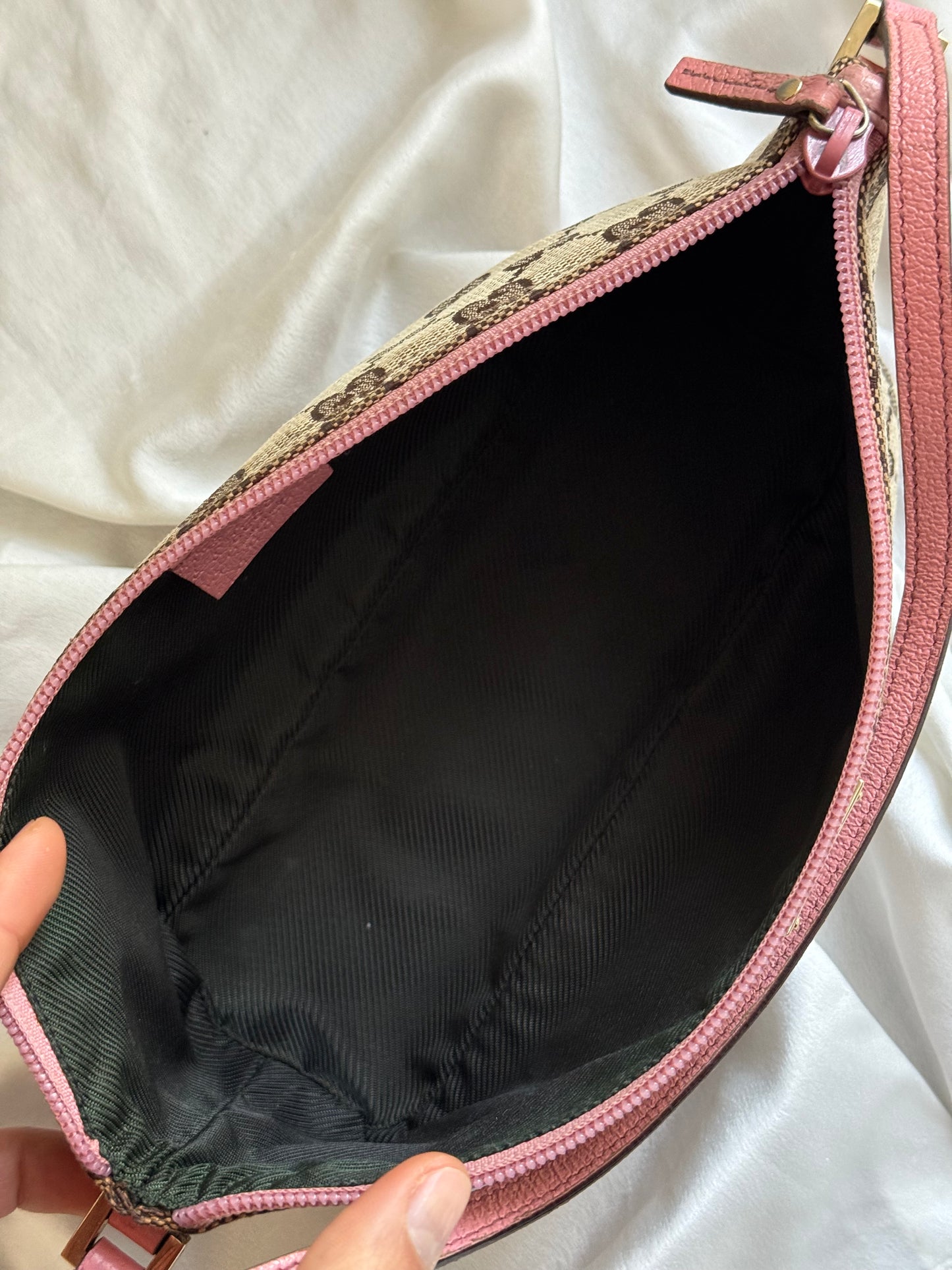 Gucci boat monogram marrone e rosa
