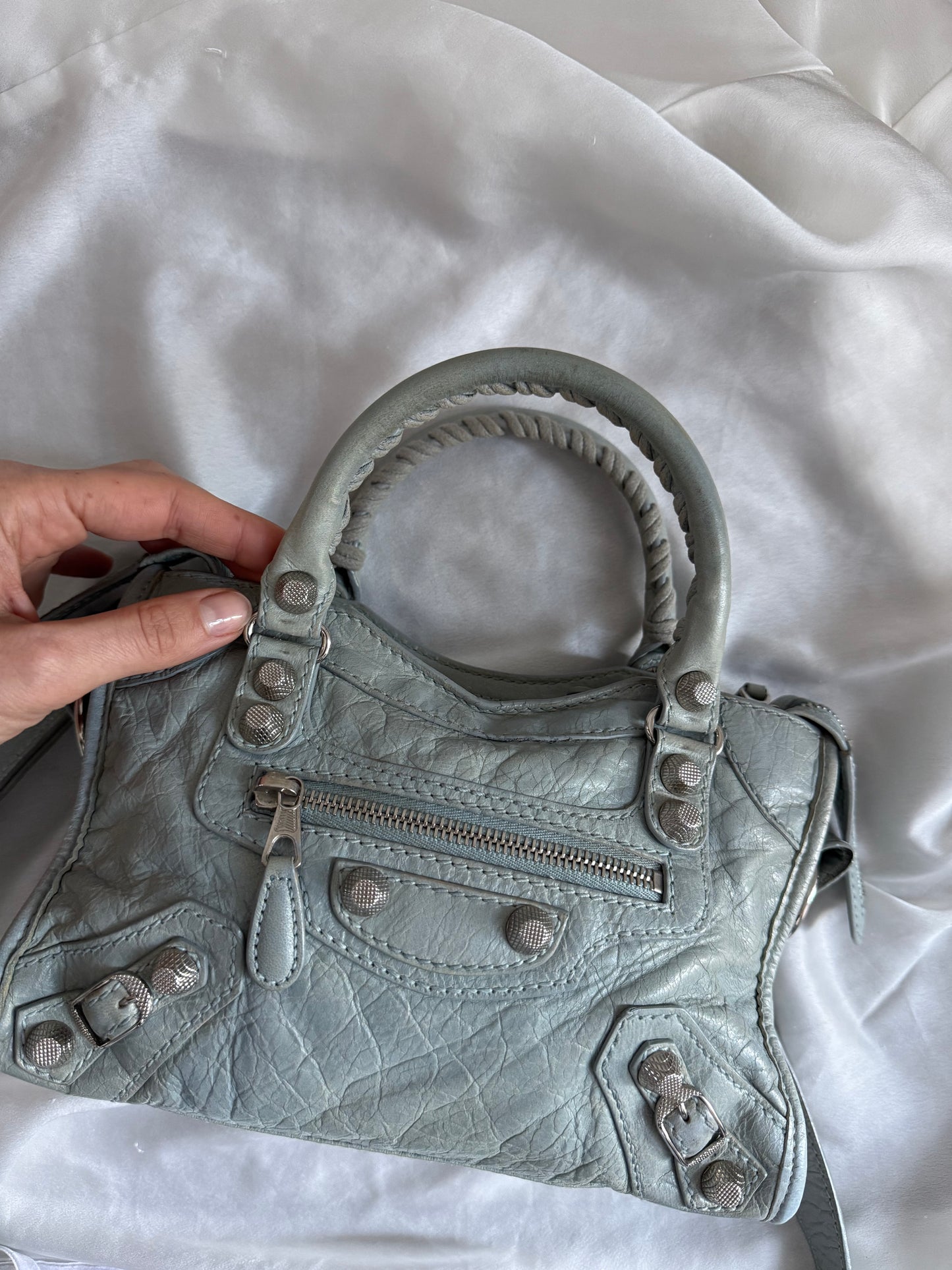 Balenciaga mini city bleu acier s/s 2013