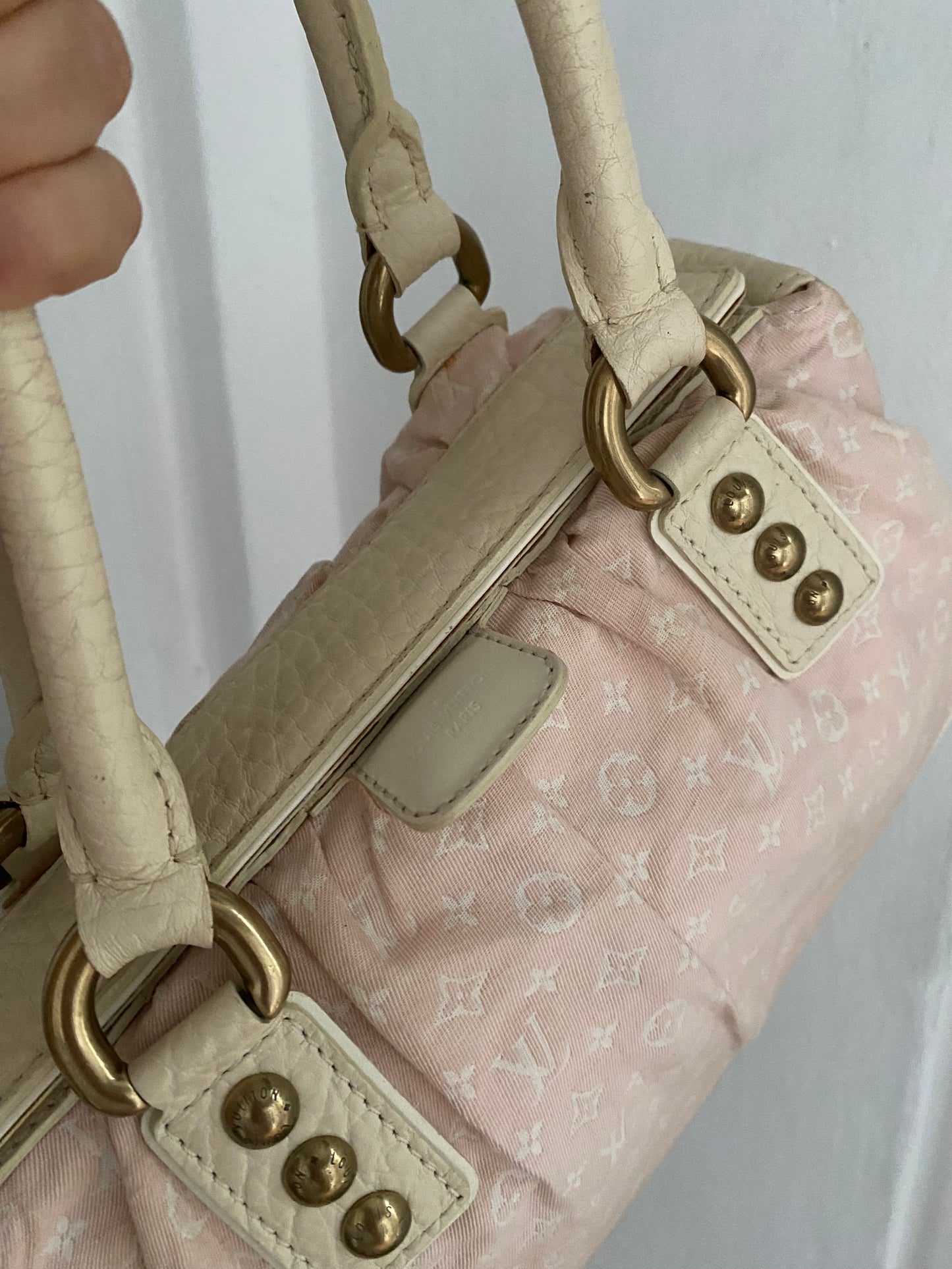 Louis Vuitton Mini Lin Trapeze PM pink denim