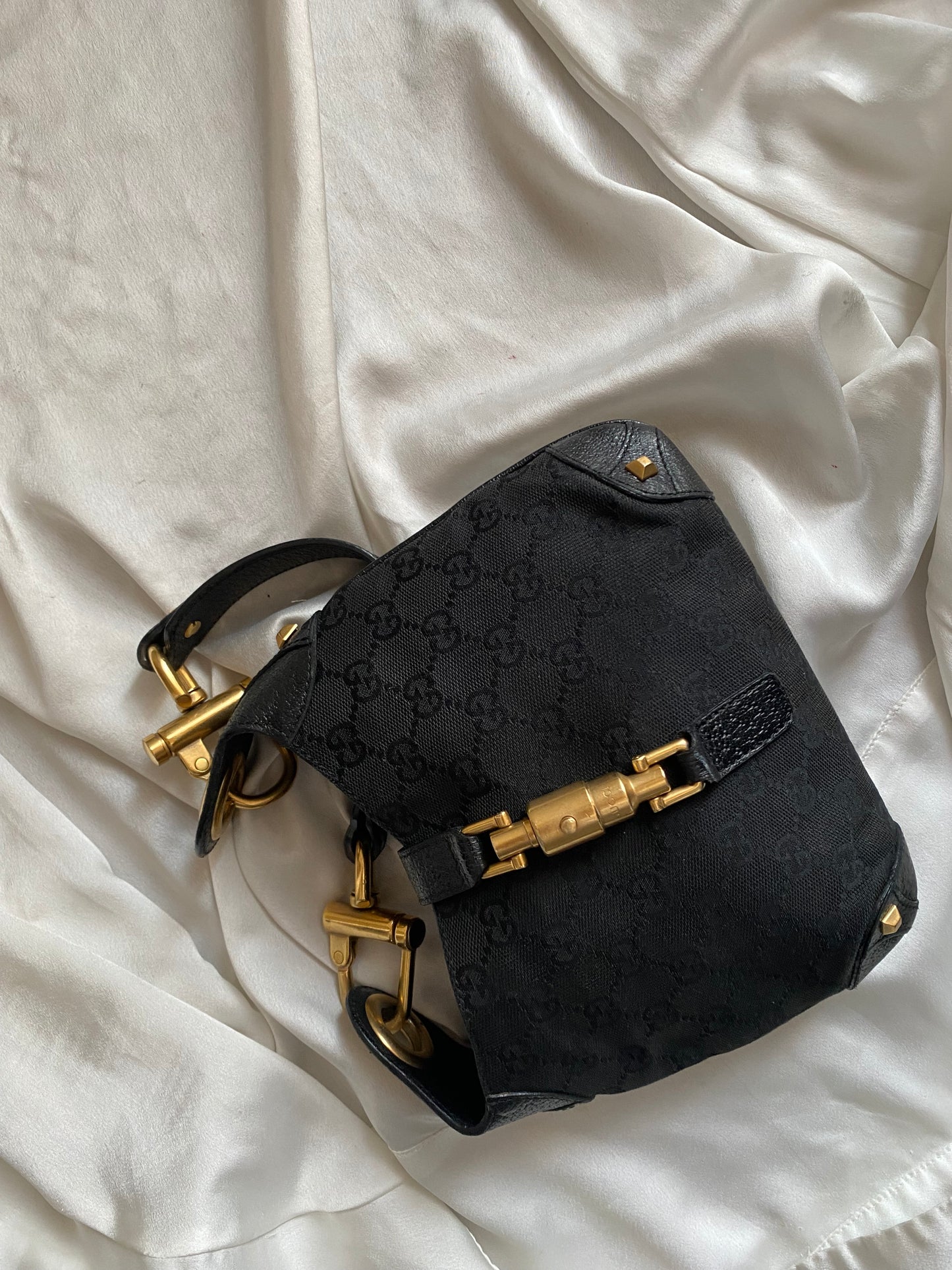 Gucci new Jackie mini era Frida Giannini black monogram