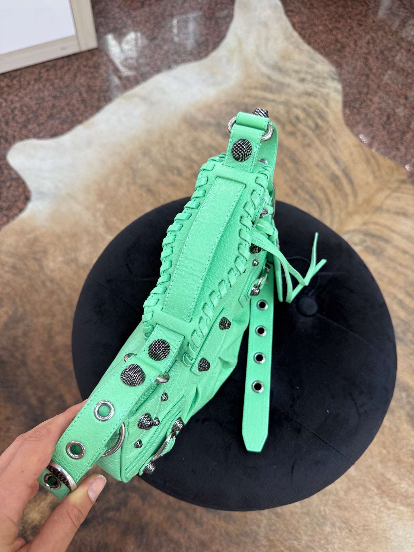 Balenciaga cagole XS verde menta