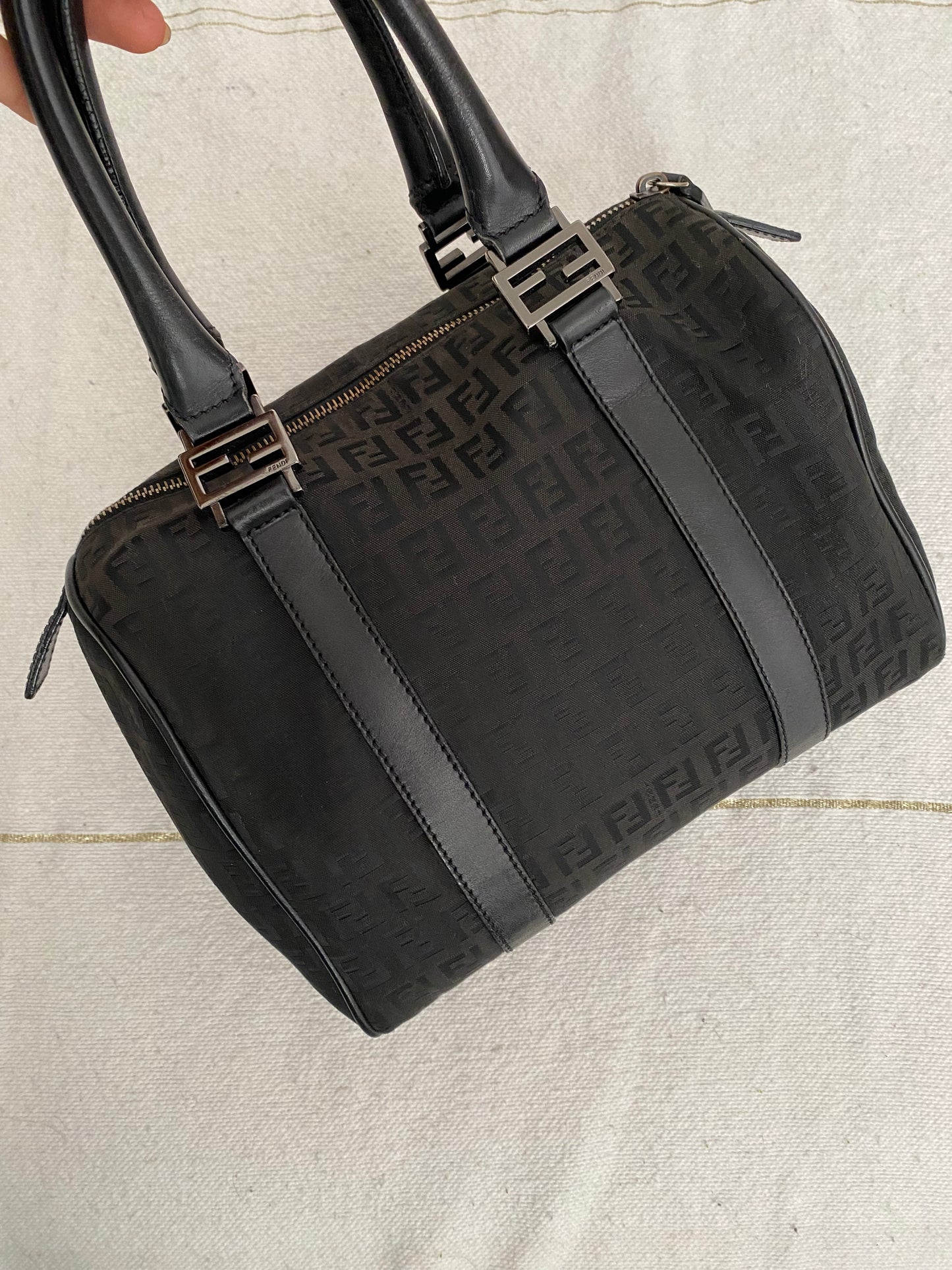 Fendi calfskin zucchini boston small