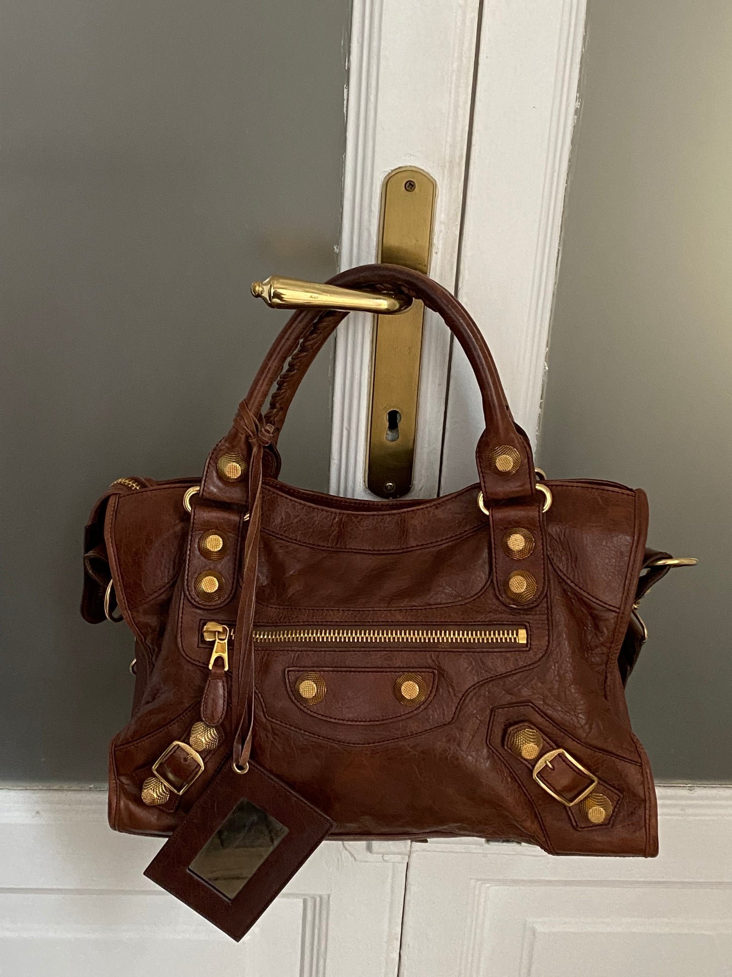 Balenciaga city chataigne giant hw gold