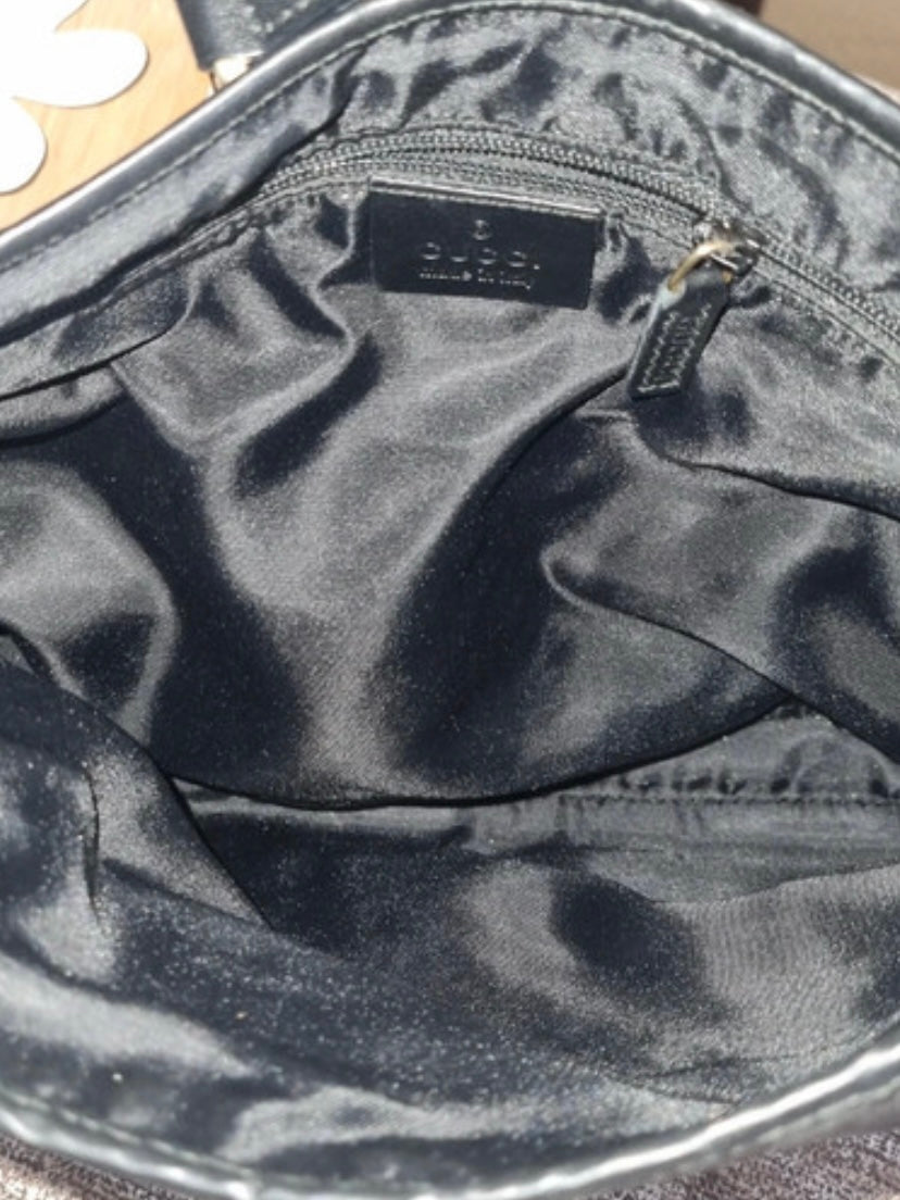 Gucci Jackie monogram black gold hardware era Tom Ford