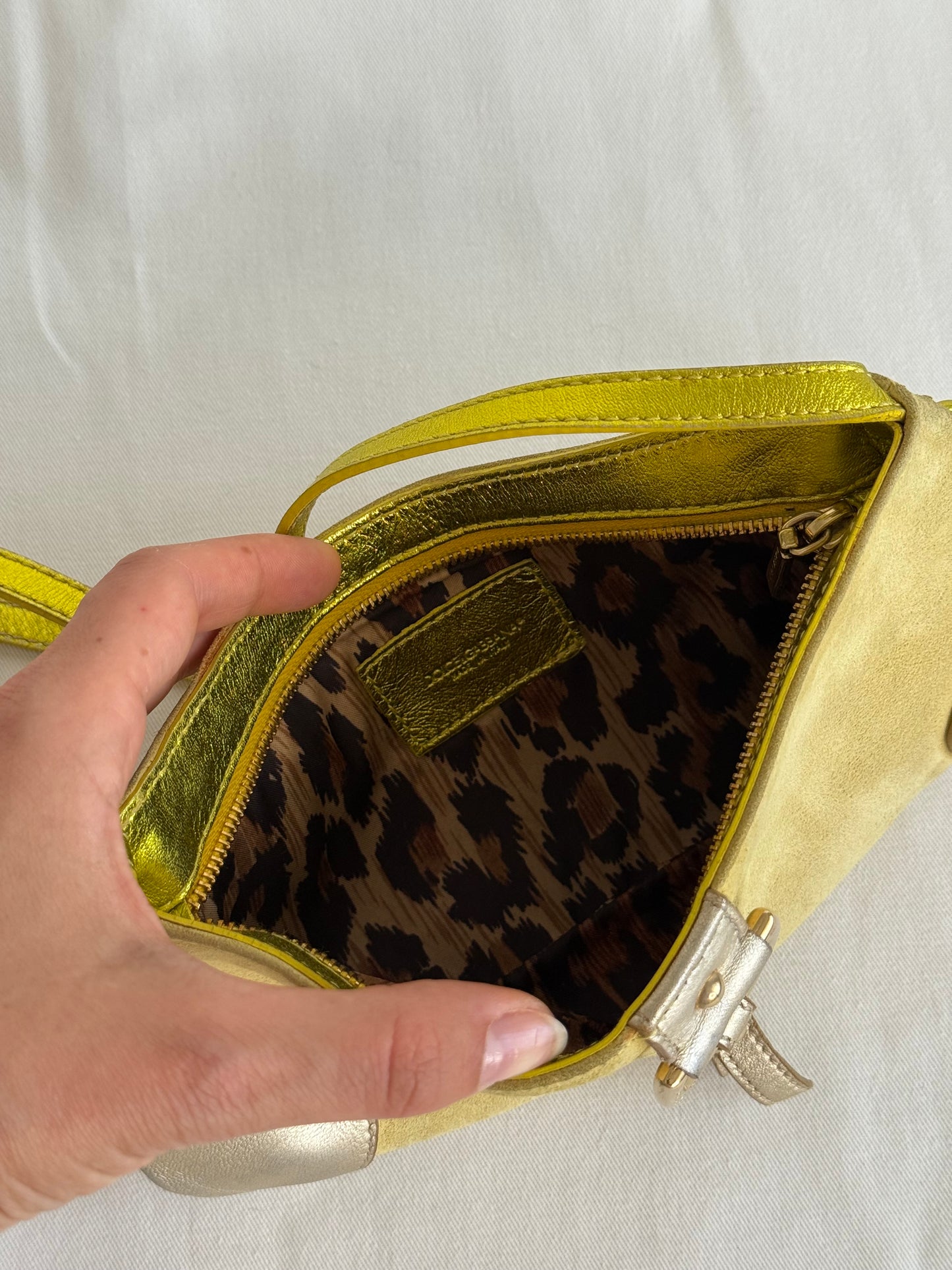 Dolce&Gabbana pochette camoscio gialla