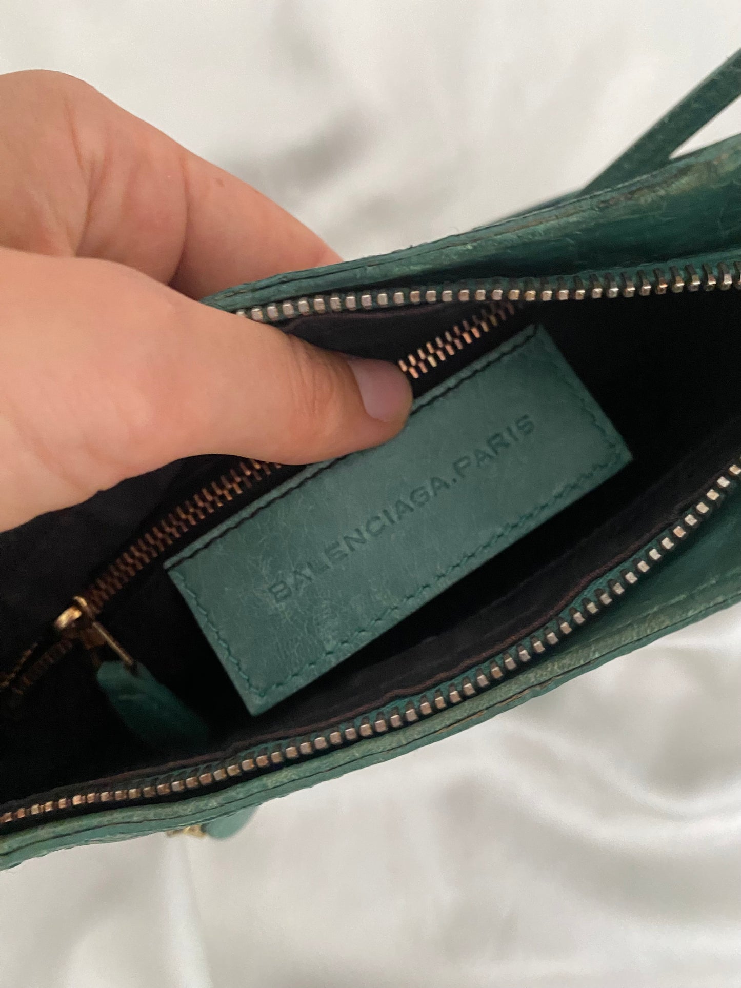 Balenciaga motocross 12 giant hip bag jade green