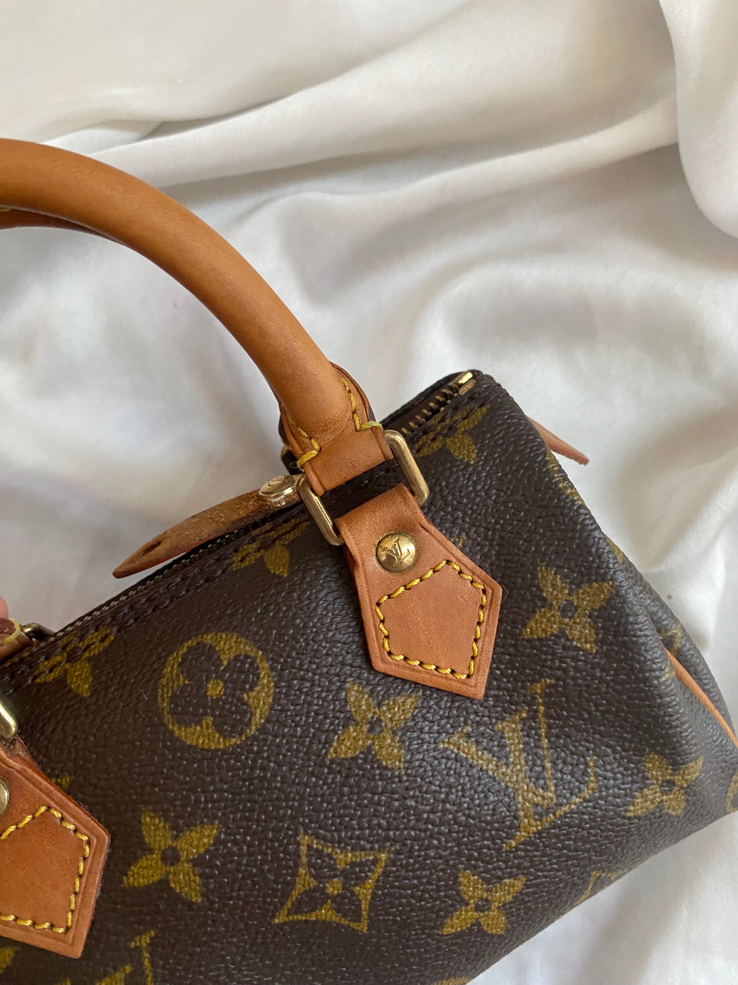 Louis Vuitton Nano Speedy monogram with shoulder strap