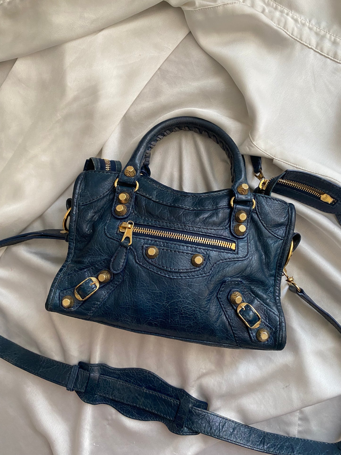 Balenciaga mini city bleu mineral s/s 2013