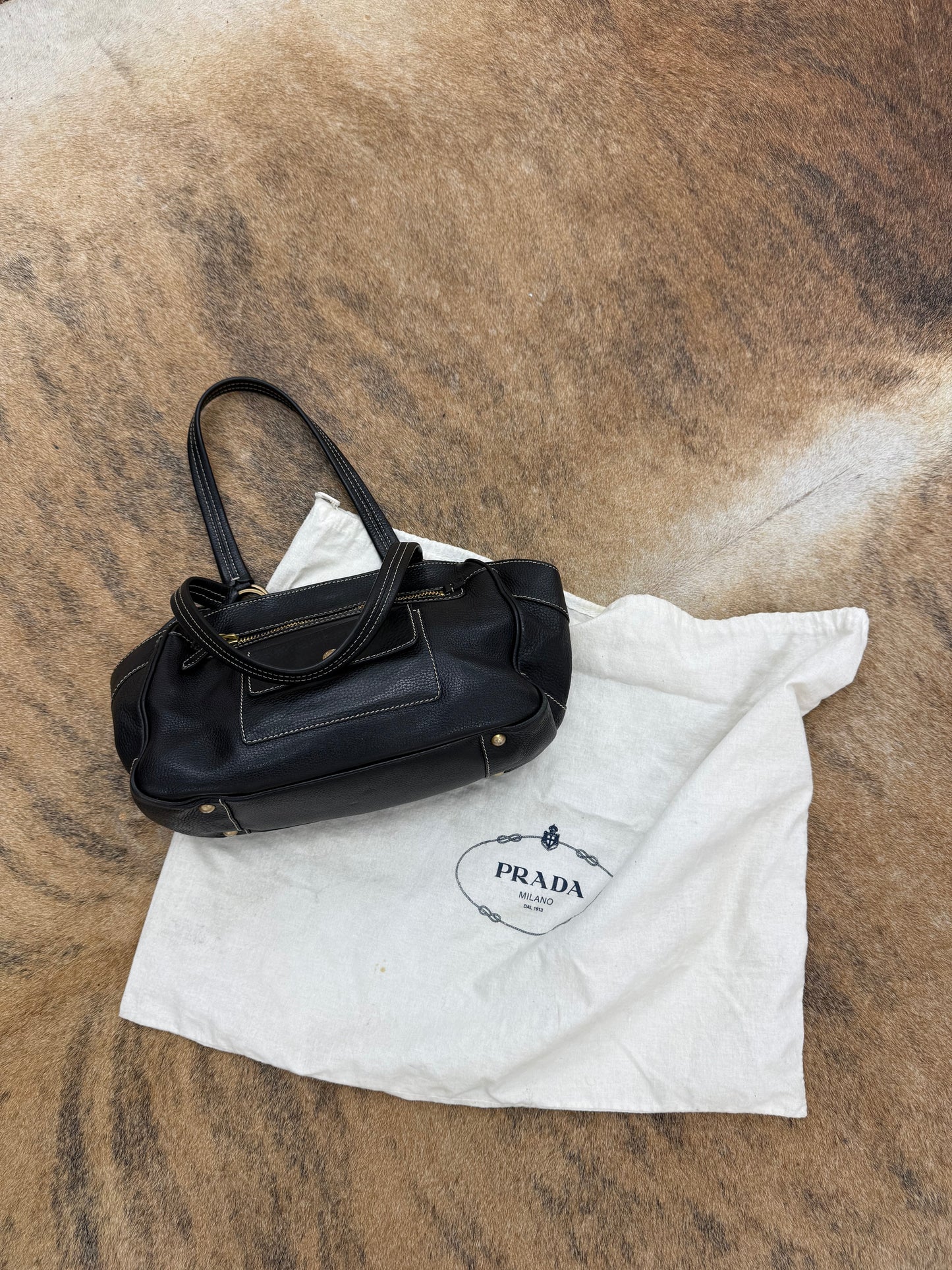 Prada double pocket black