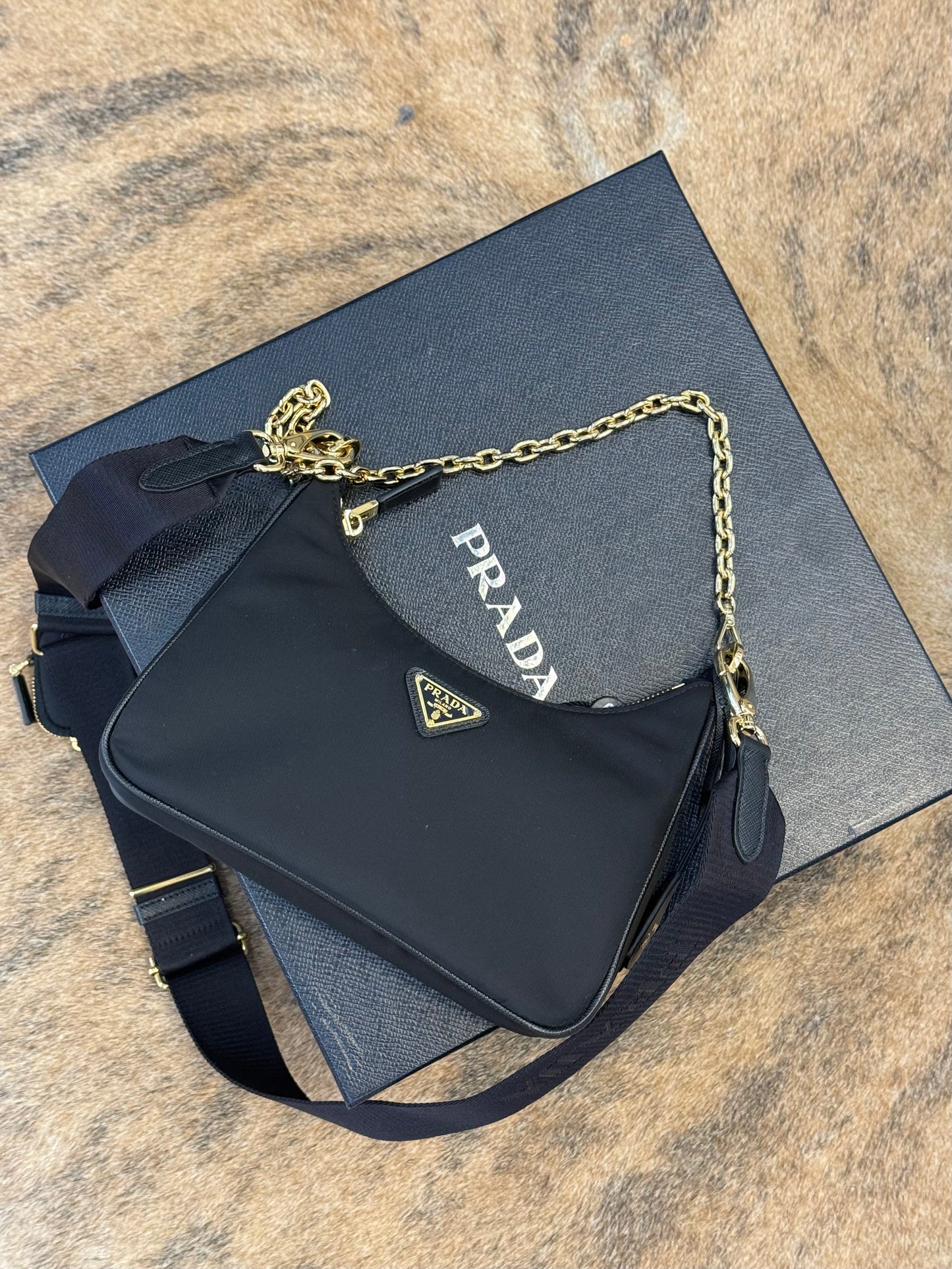 Prada re-edition 2005 robot charm black