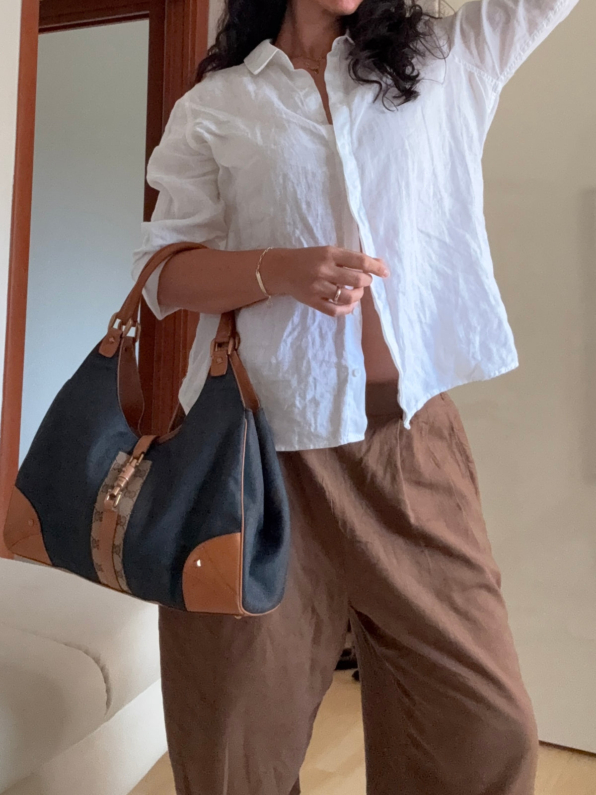 Gucci bardot denim