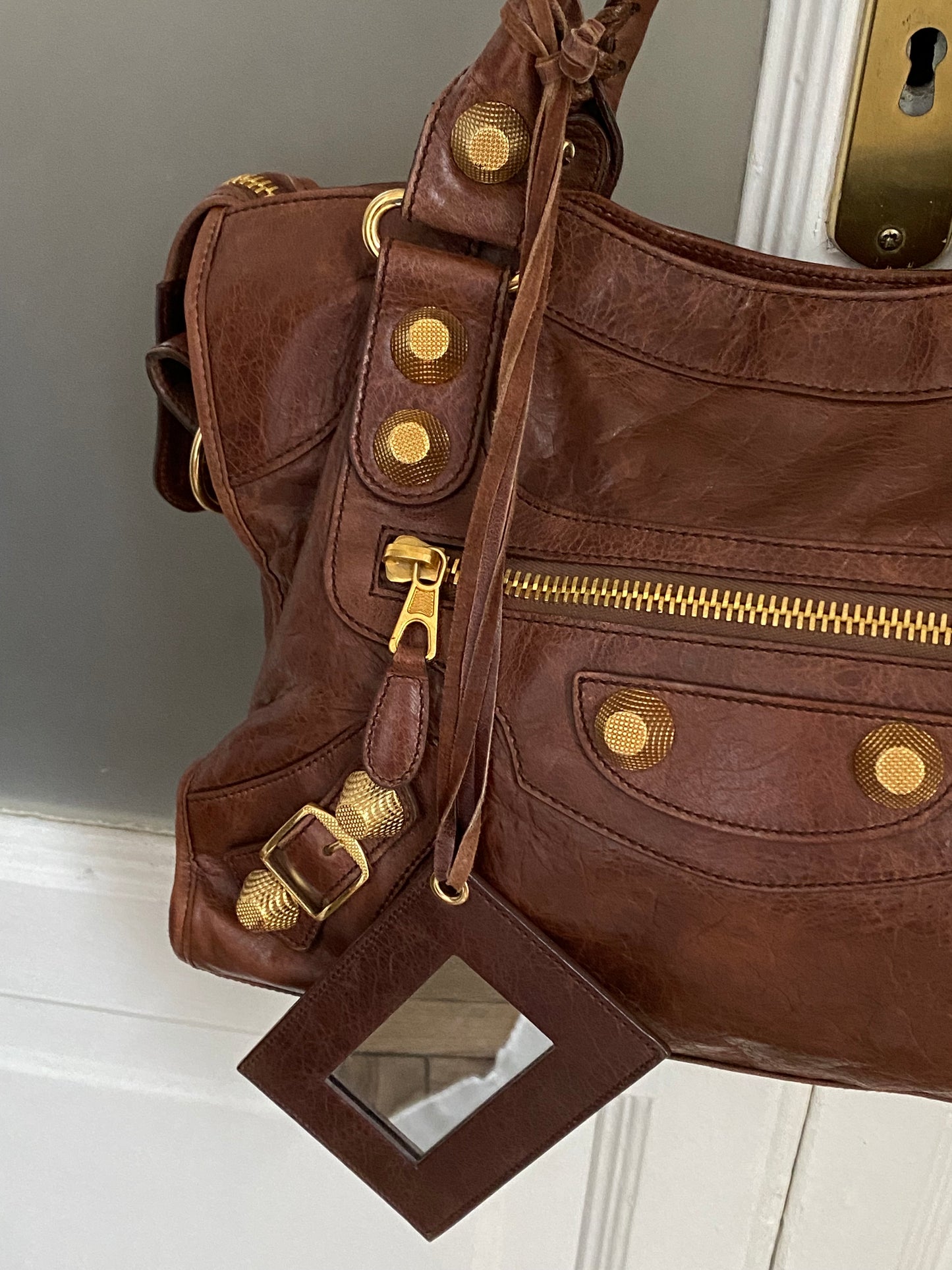 Balenciaga city chataigne giant hw gold